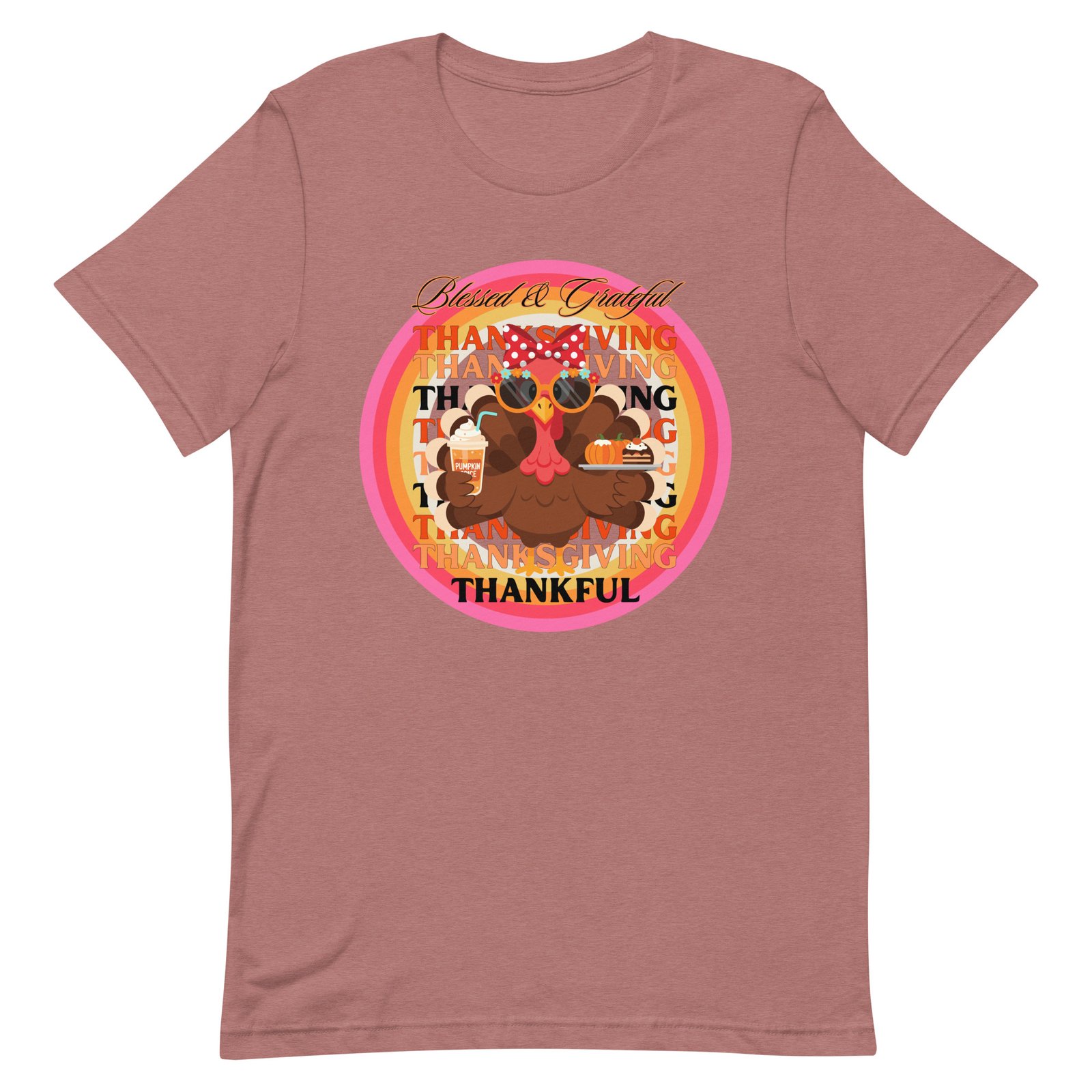 Blessed, Grateful and Thankful Thanksgiving Unisex t-shirt - Image 26