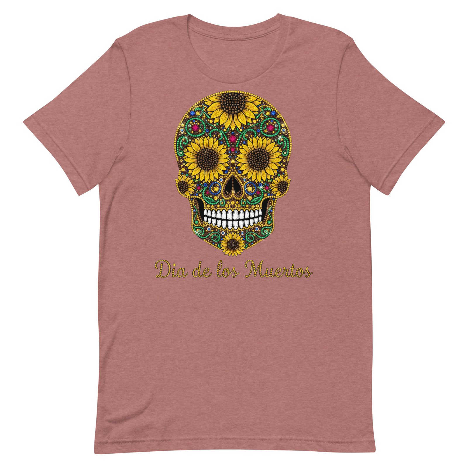 Dia de los Muertos Sunflower Skull Unisex t-shirt - Image 26