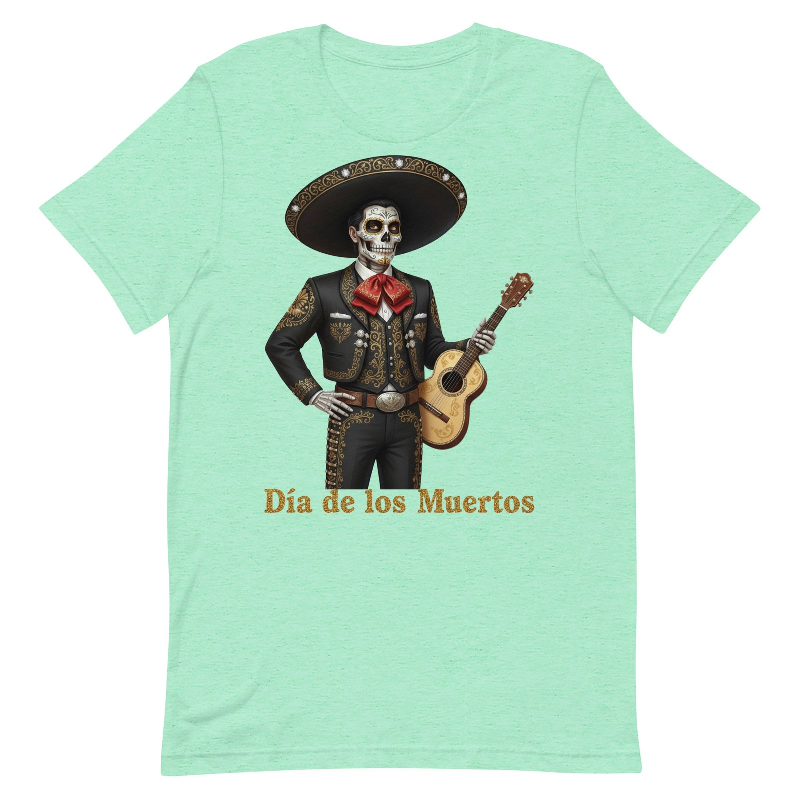Catrin with guitar Dia de los Muertos Unisex t-shirt - Image 28