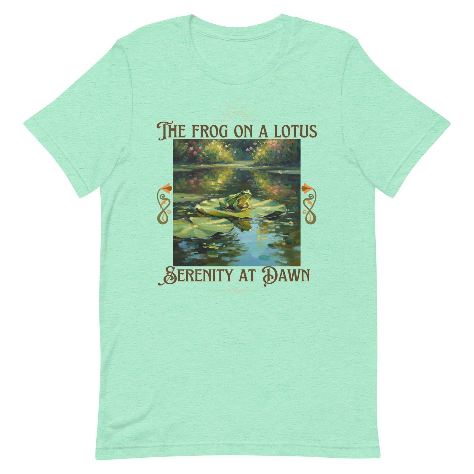 The Frog on a Lotus-Serenity at Dawn-Unisex t-shirt - Image 28