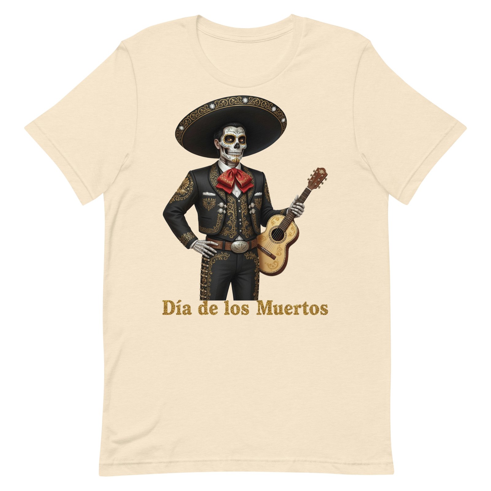 Catrin with guitar Dia de los Muertos Unisex t-shirt - Image 93
