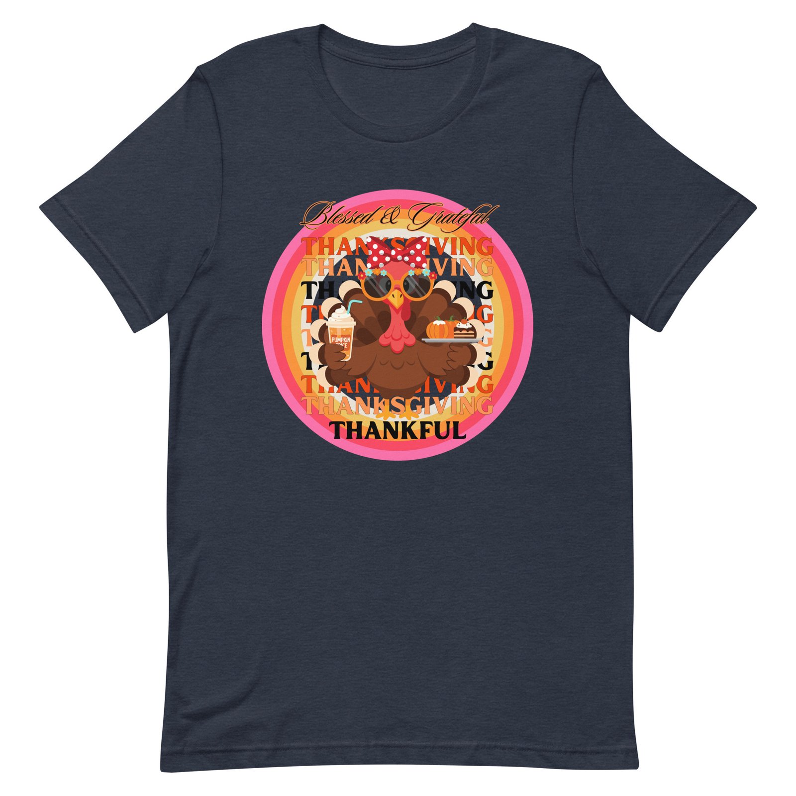 Blessed, Grateful and Thankful Thanksgiving Unisex t-shirt - Image 29