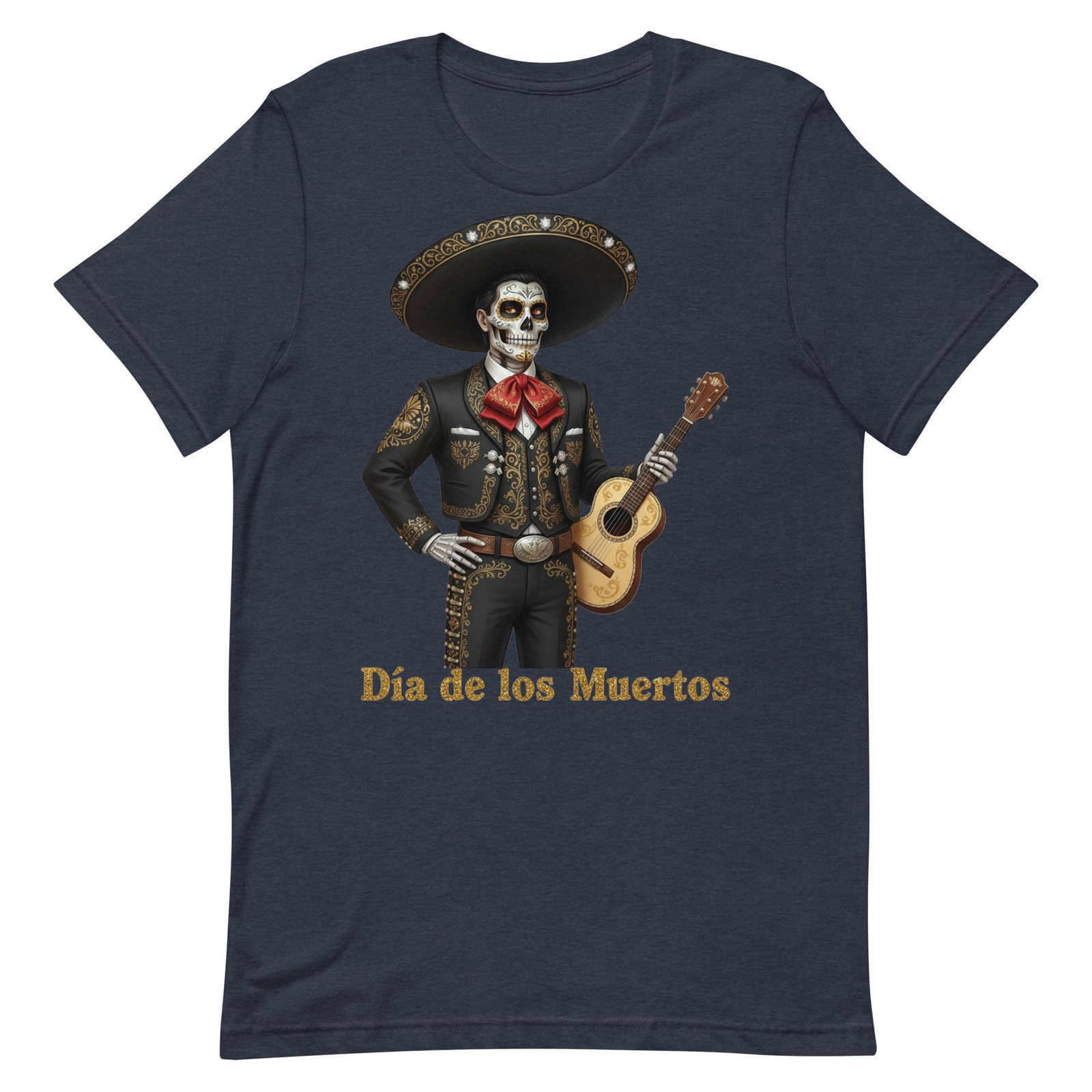 Catrin with guitar Dia de los Muertos Unisex t-shirt - Image 29