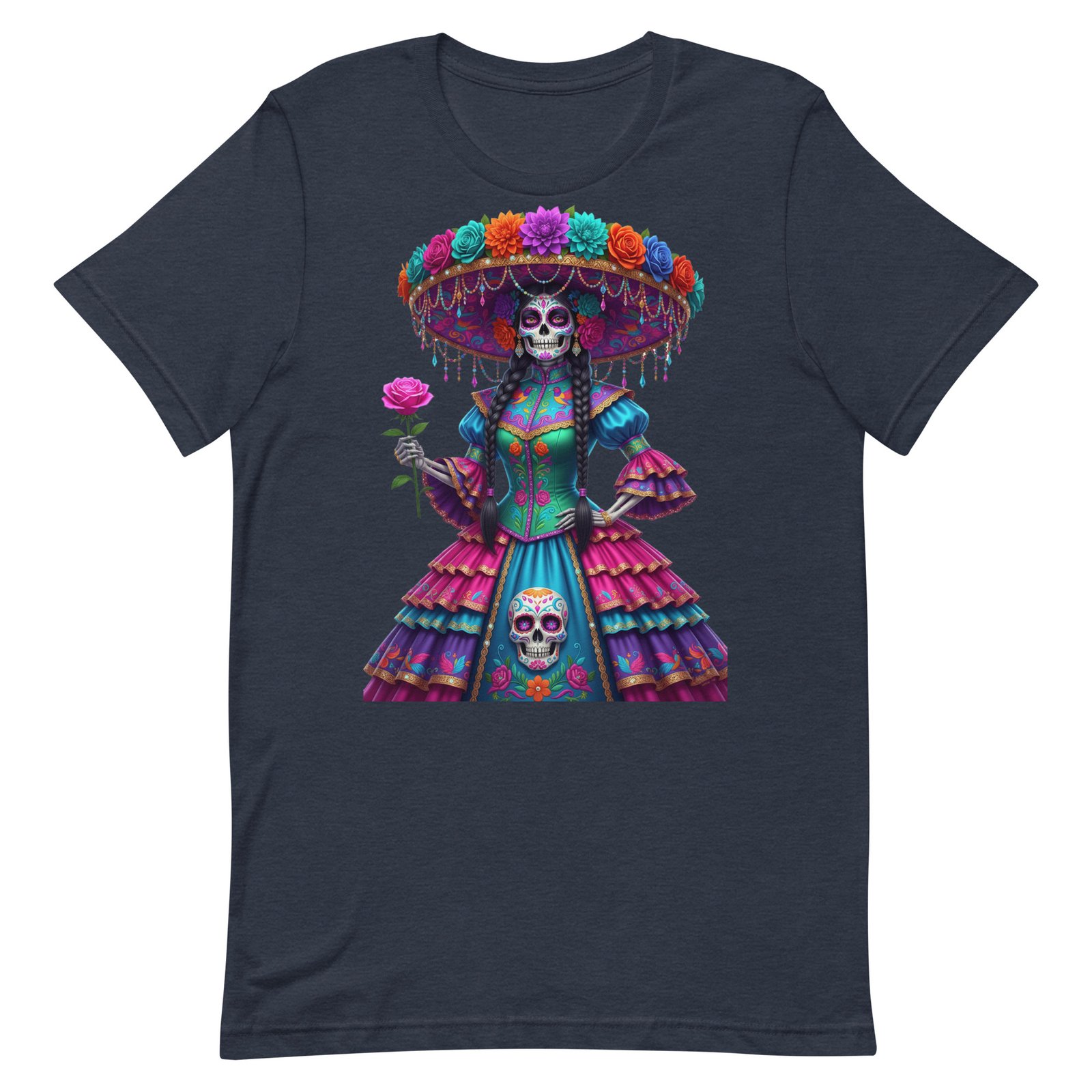 Catrina Dia de los Muertos Unisex t-shirt - Image 29