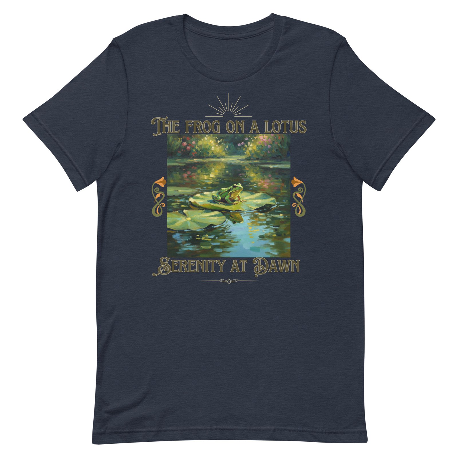 The Frog on a Lotus-Serenity at Dawn-Unisex t-shirt - Image 29
