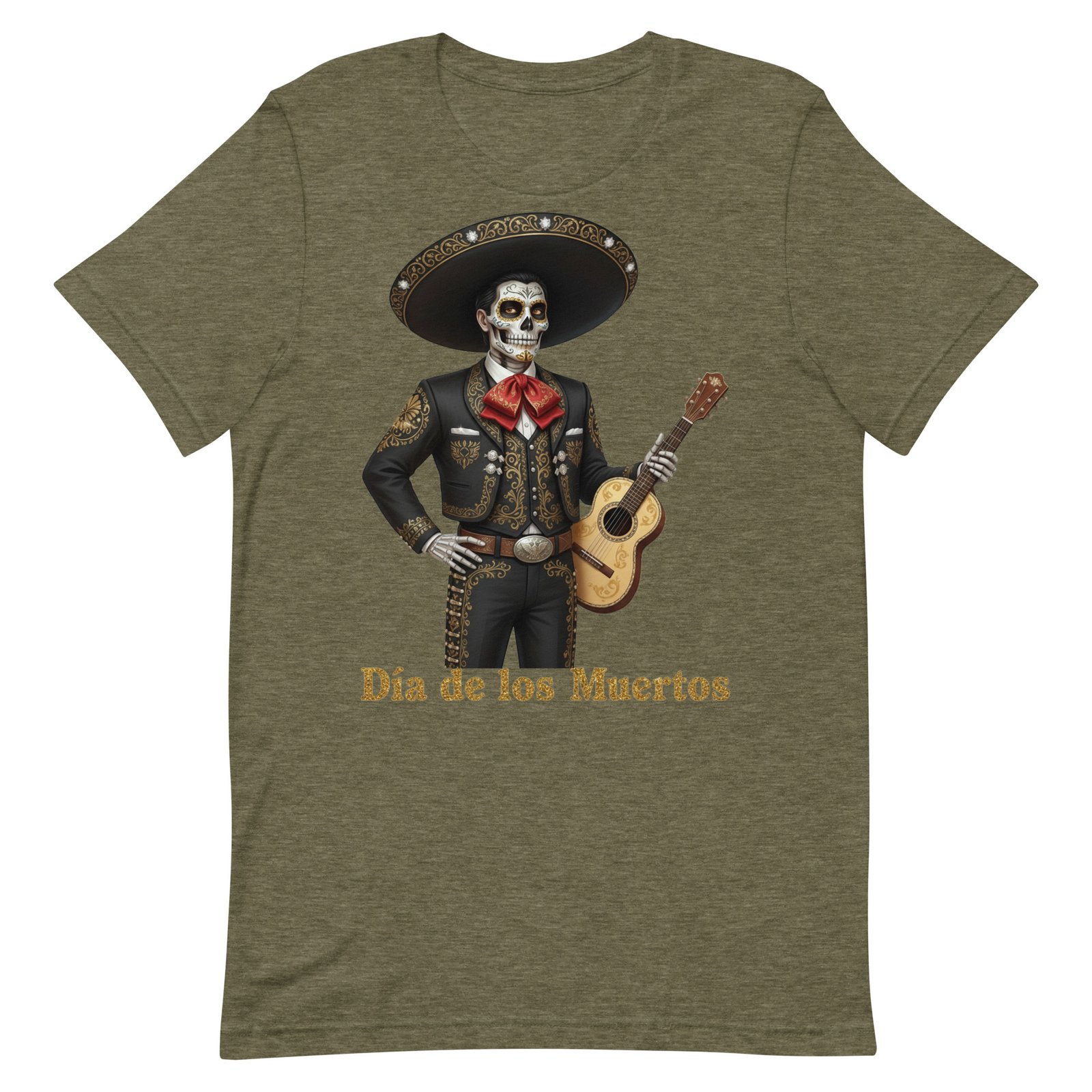Catrin with guitar Dia de los Muertos Unisex t-shirt - Image 76