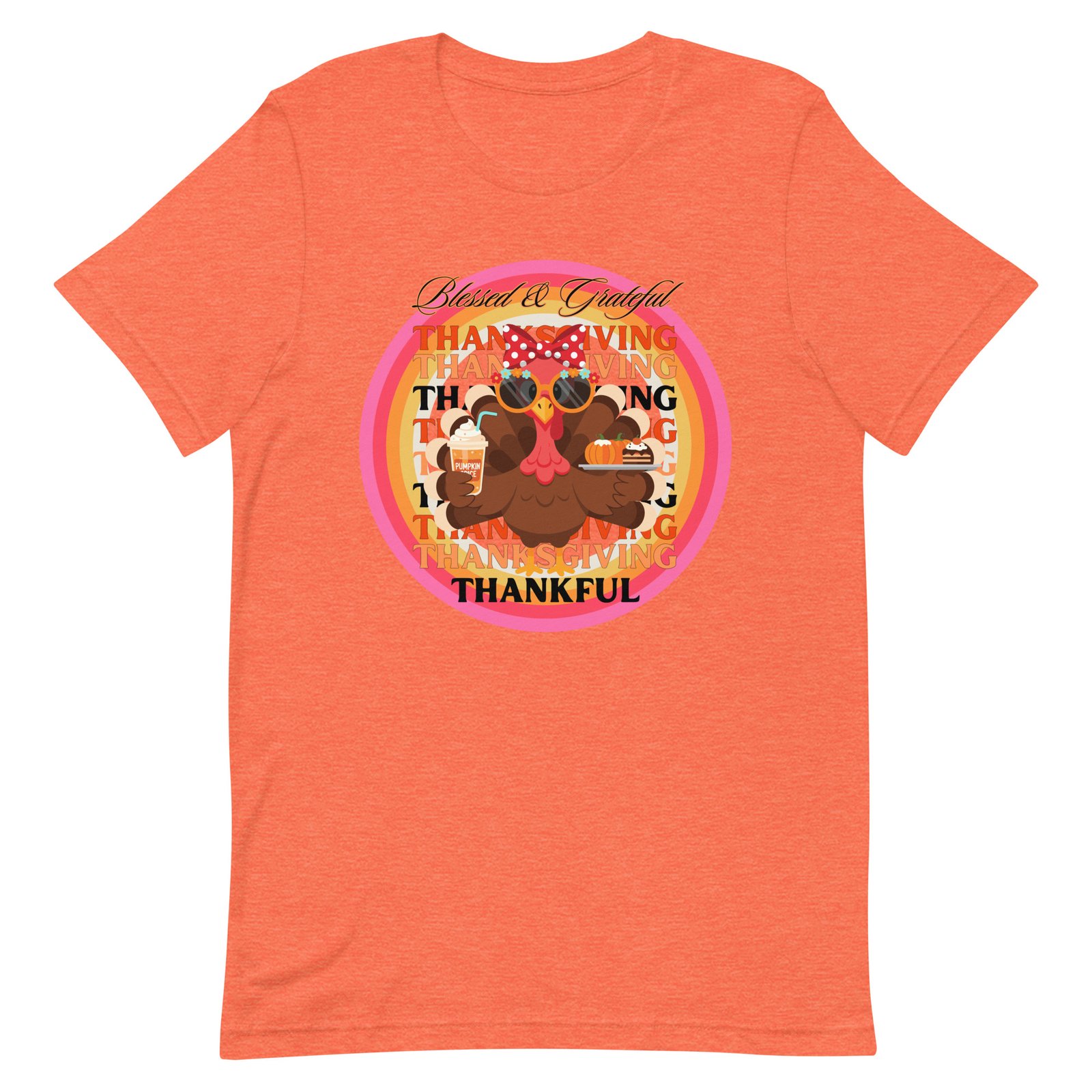 Blessed, Grateful and Thankful Thanksgiving Unisex t-shirt - Image 30