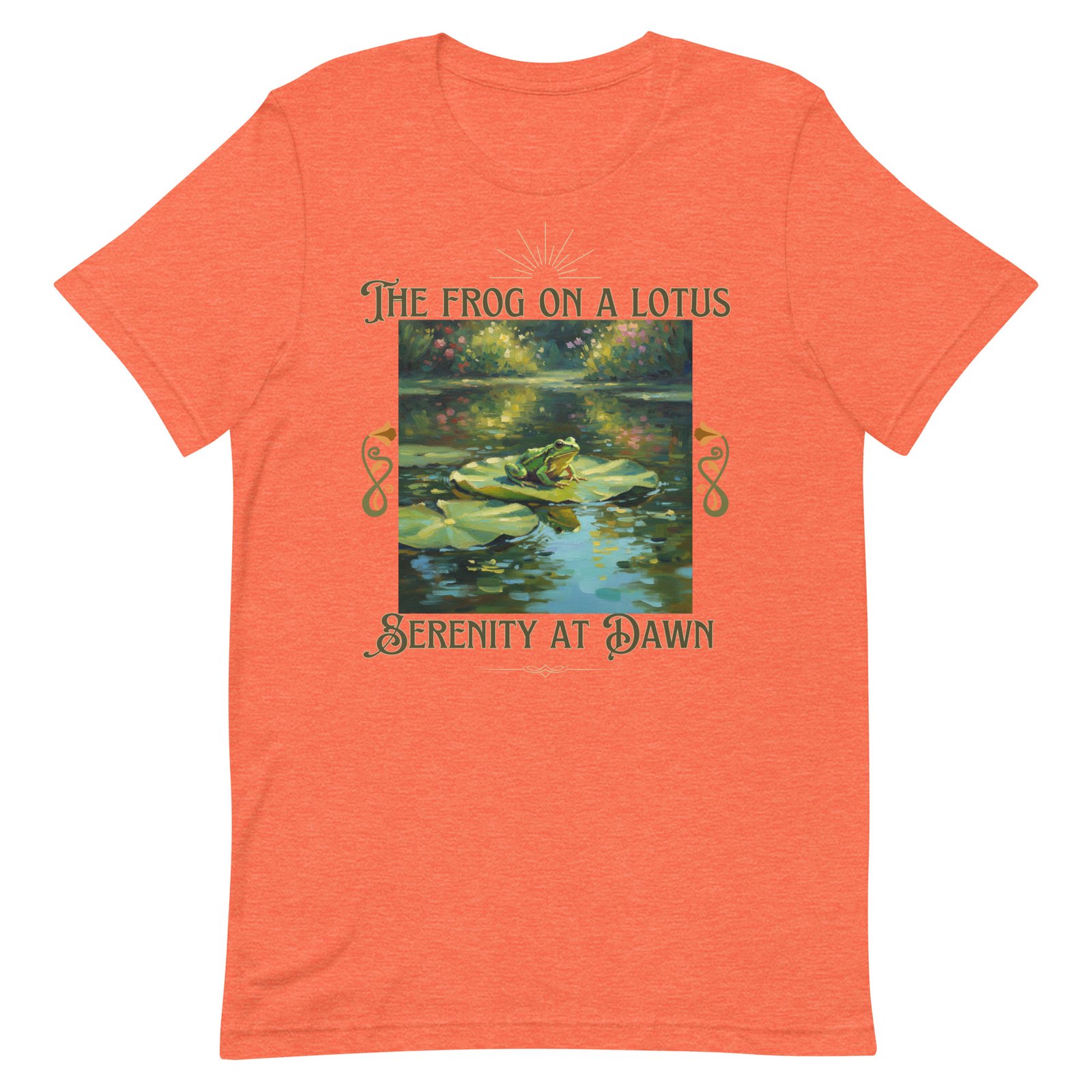 The Frog on a Lotus-Serenity at Dawn-Unisex t-shirt - Image 30