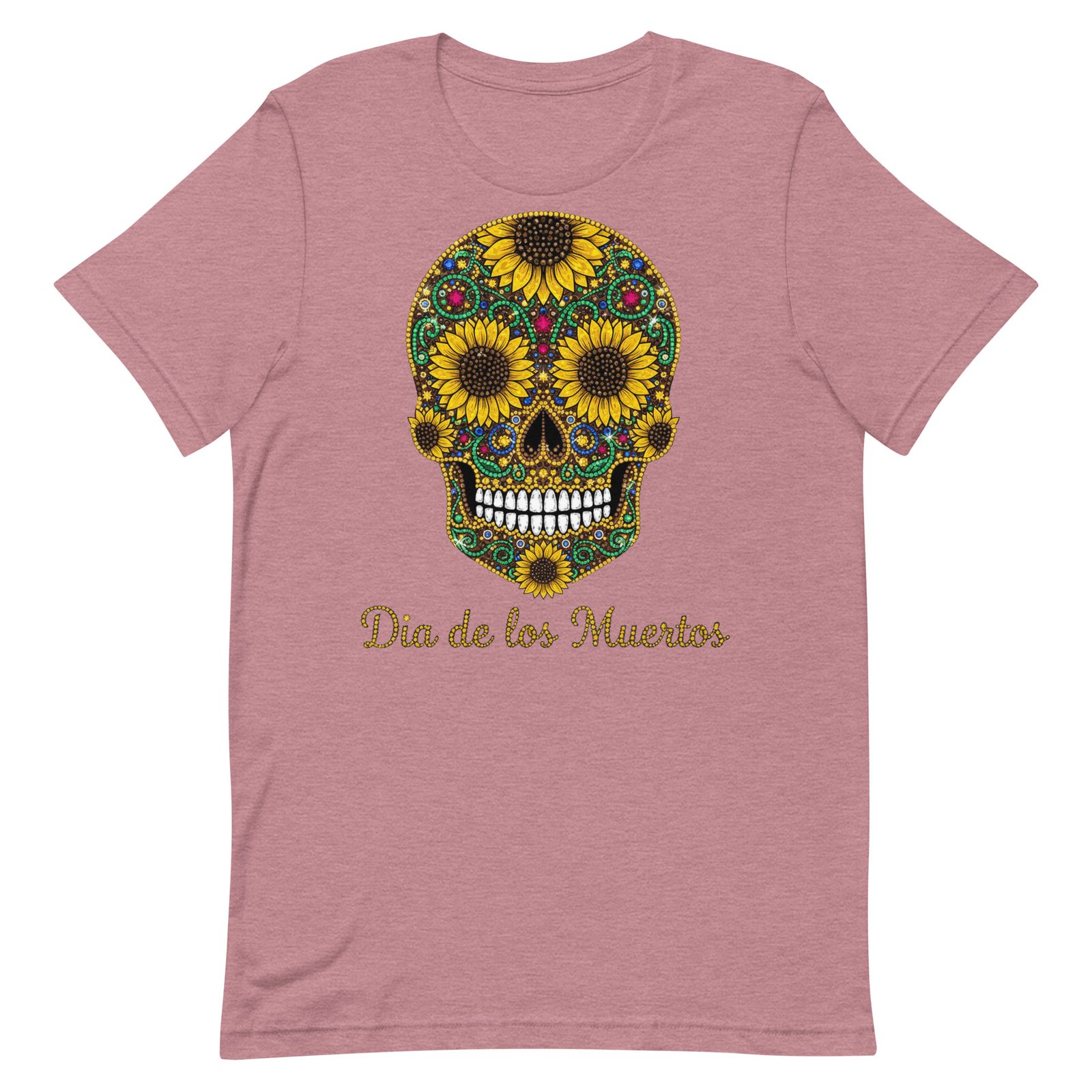 Dia de los Muertos Sunflower Skull Unisex t-shirt - Image 31