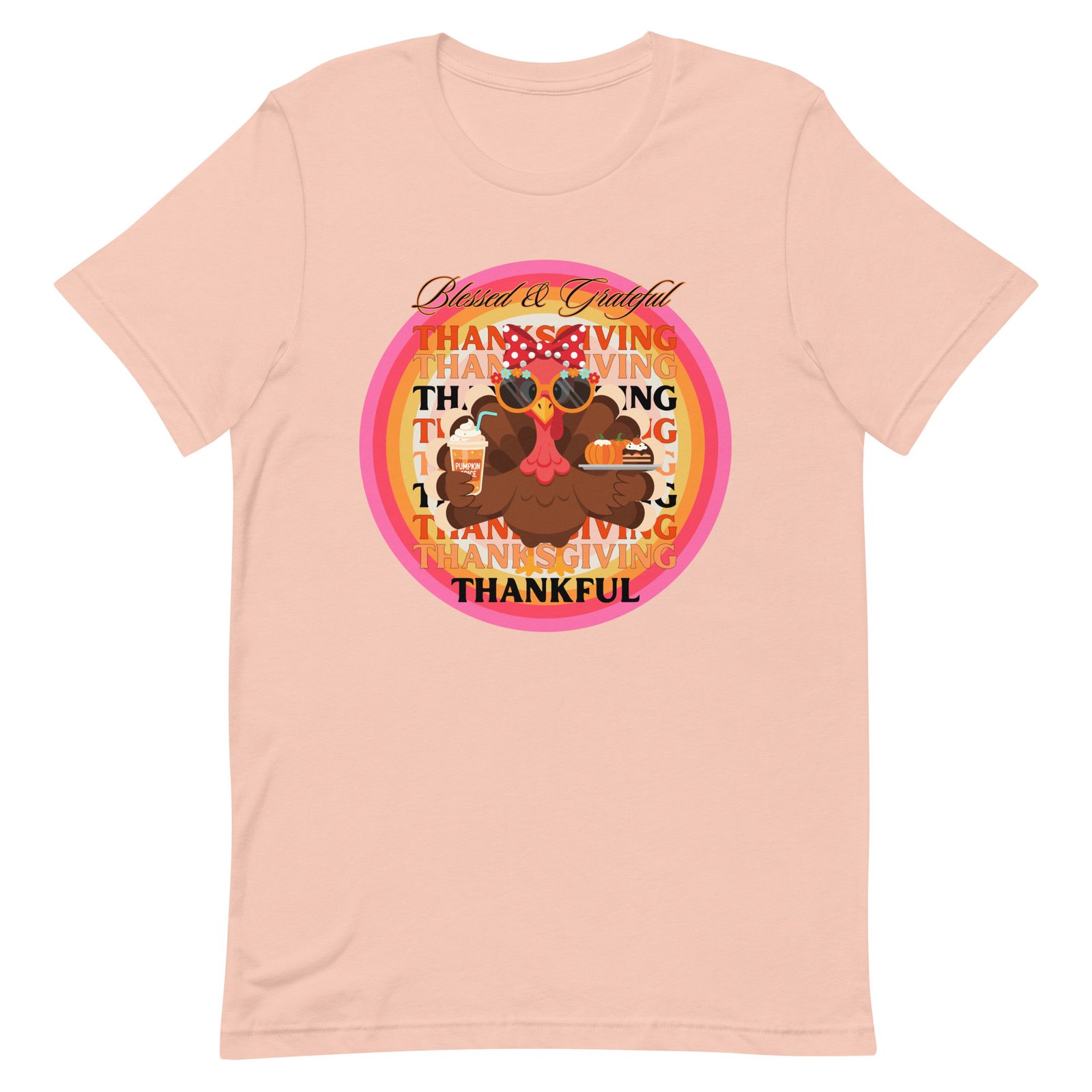 Blessed, Grateful and Thankful Thanksgiving Unisex t-shirt - Image 32