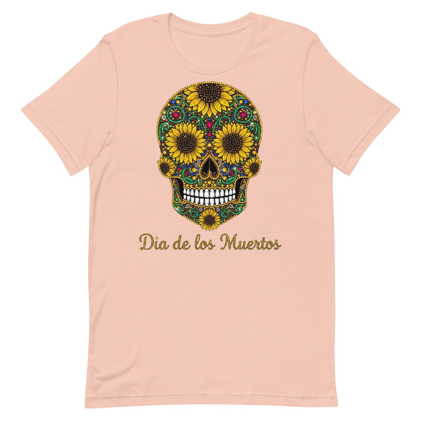 Dia de los Muertos Sunflower Skull Unisex t-shirt - Image 32