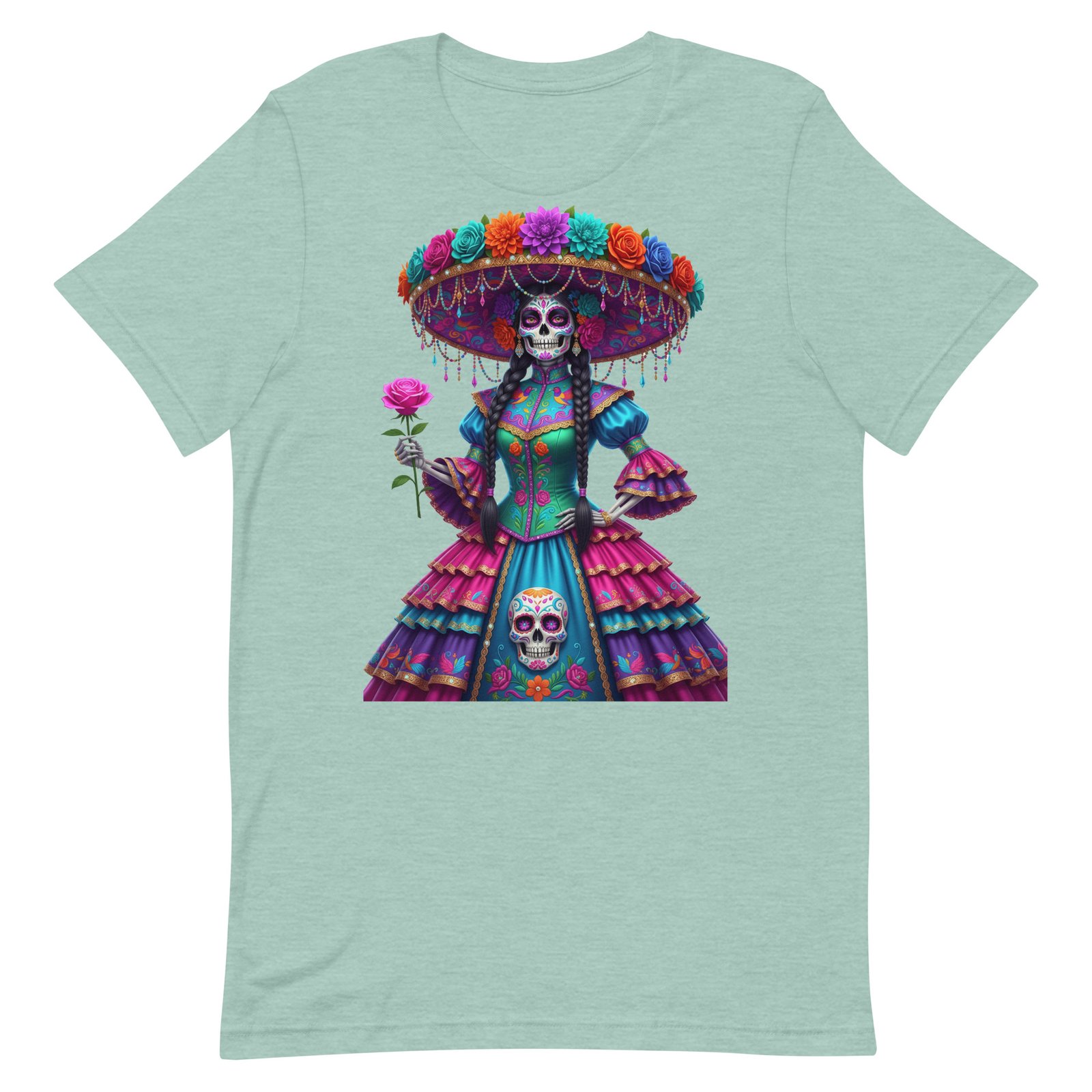 Catrina Dia de los Muertos Unisex t-shirt - Image 33