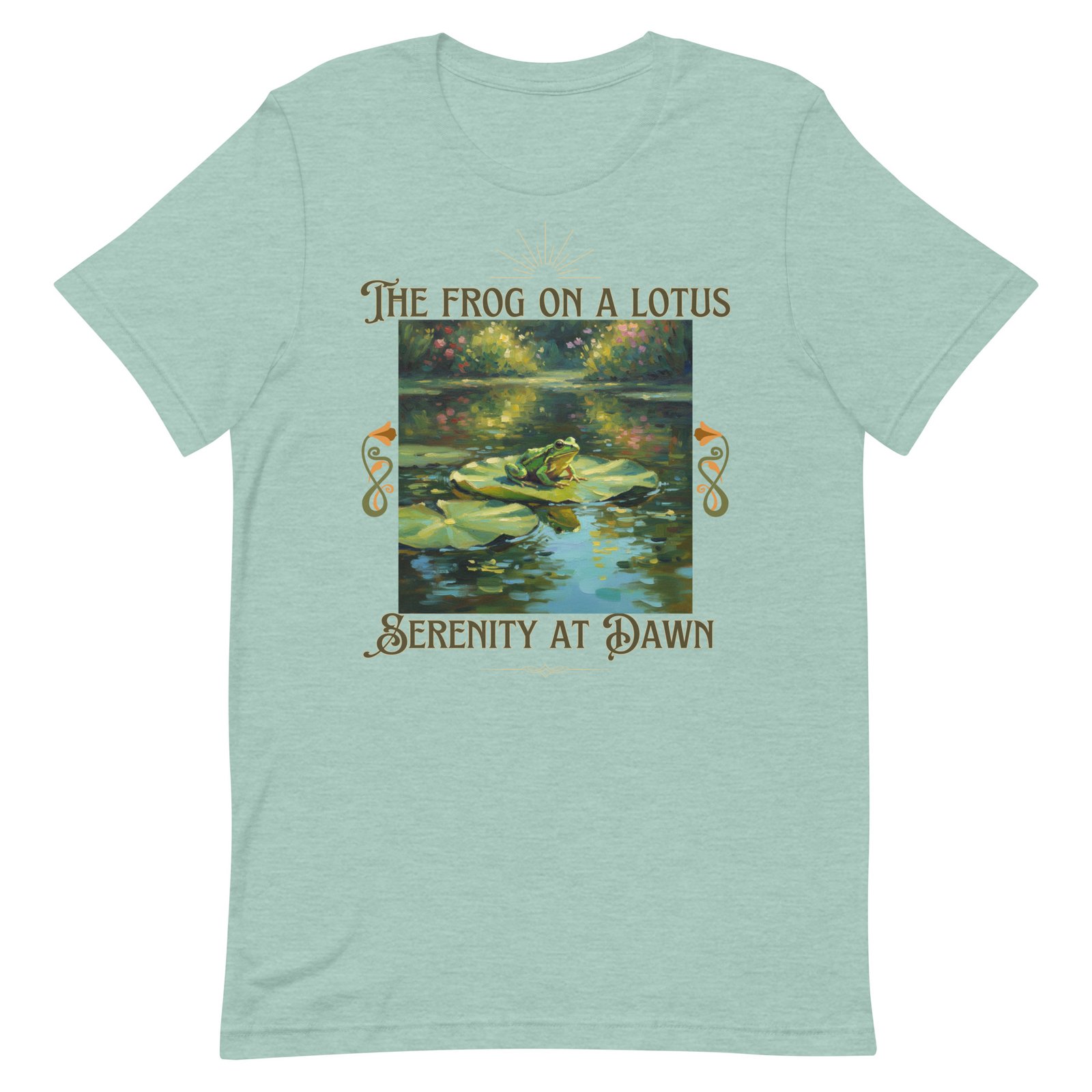 The Frog on a Lotus-Serenity at Dawn-Unisex t-shirt - Image 33