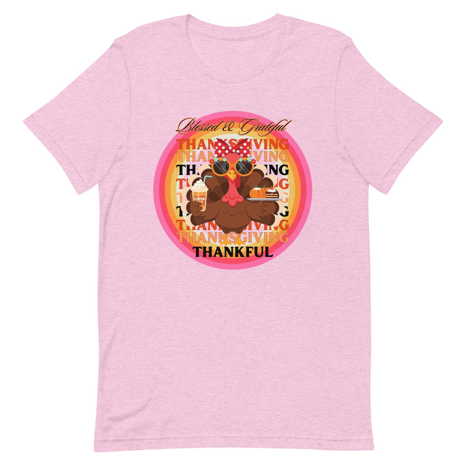 Blessed, Grateful and Thankful Thanksgiving Unisex t-shirt - Image 35