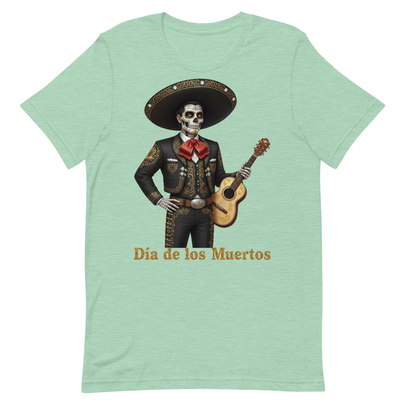 Catrin with guitar Dia de los Muertos Unisex t-shirt - Image 36