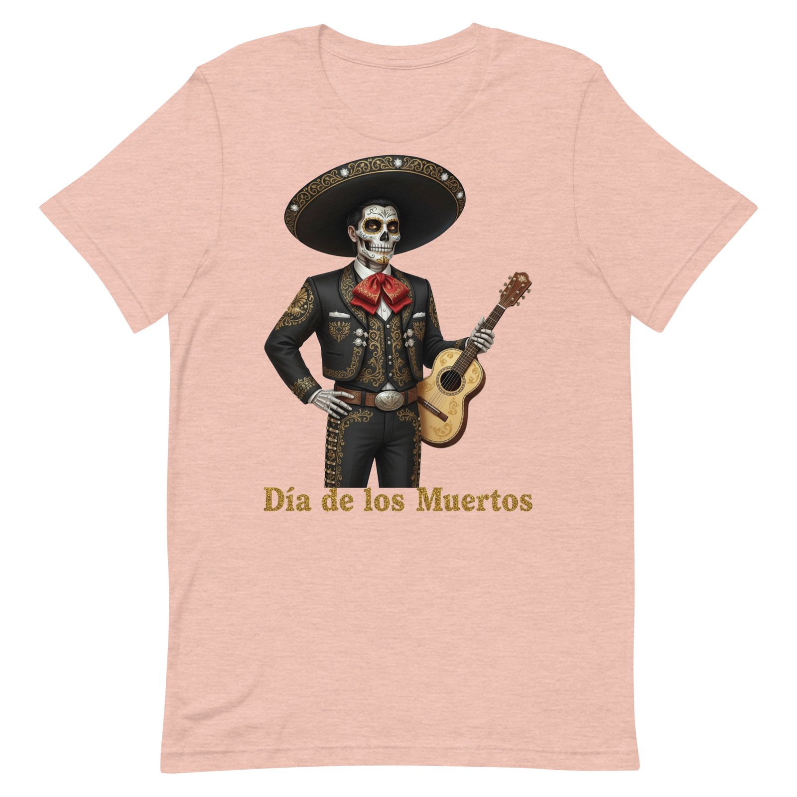 Catrin with guitar Dia de los Muertos Unisex t-shirt - Image 37