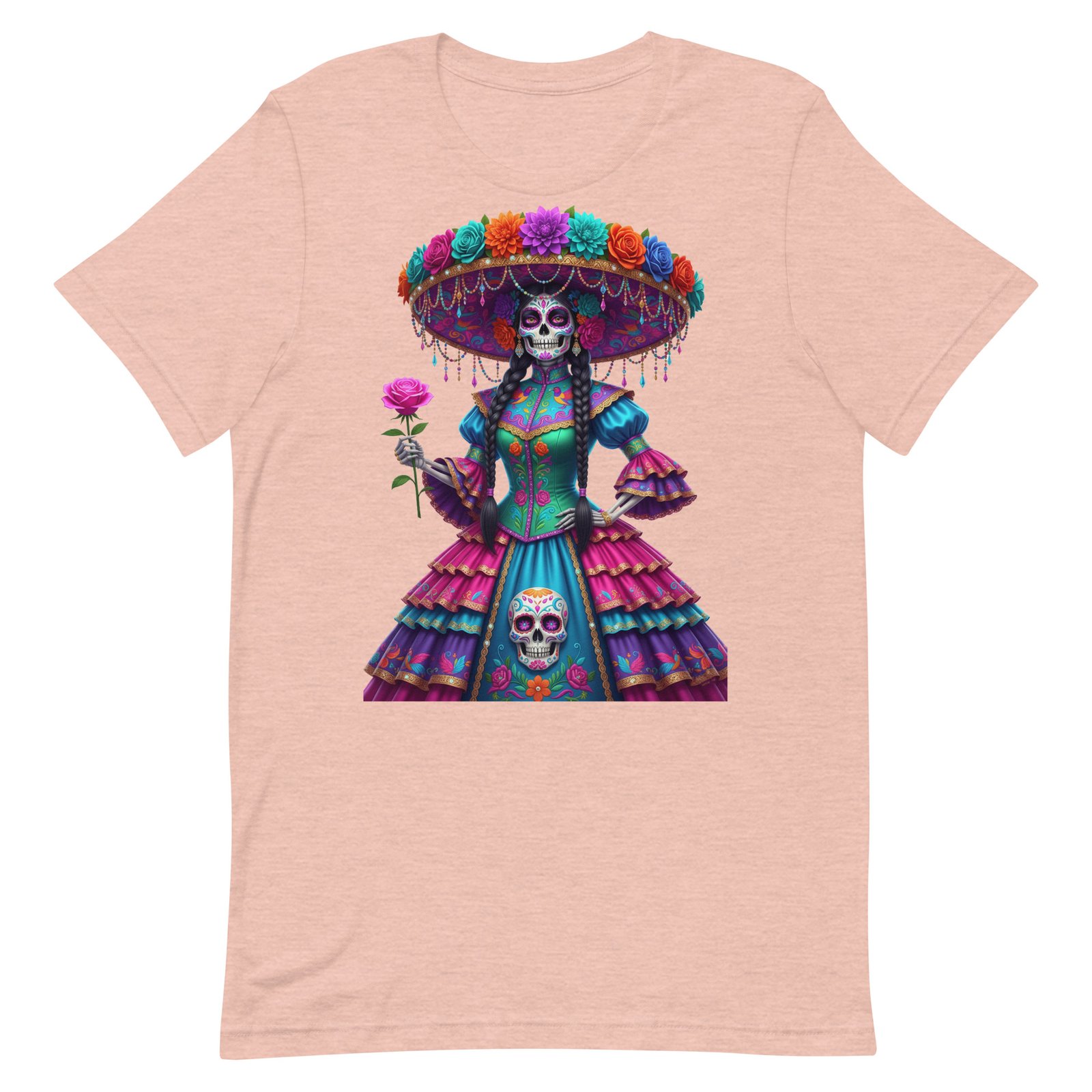 Catrina Dia de los Muertos Unisex t-shirt - Image 37
