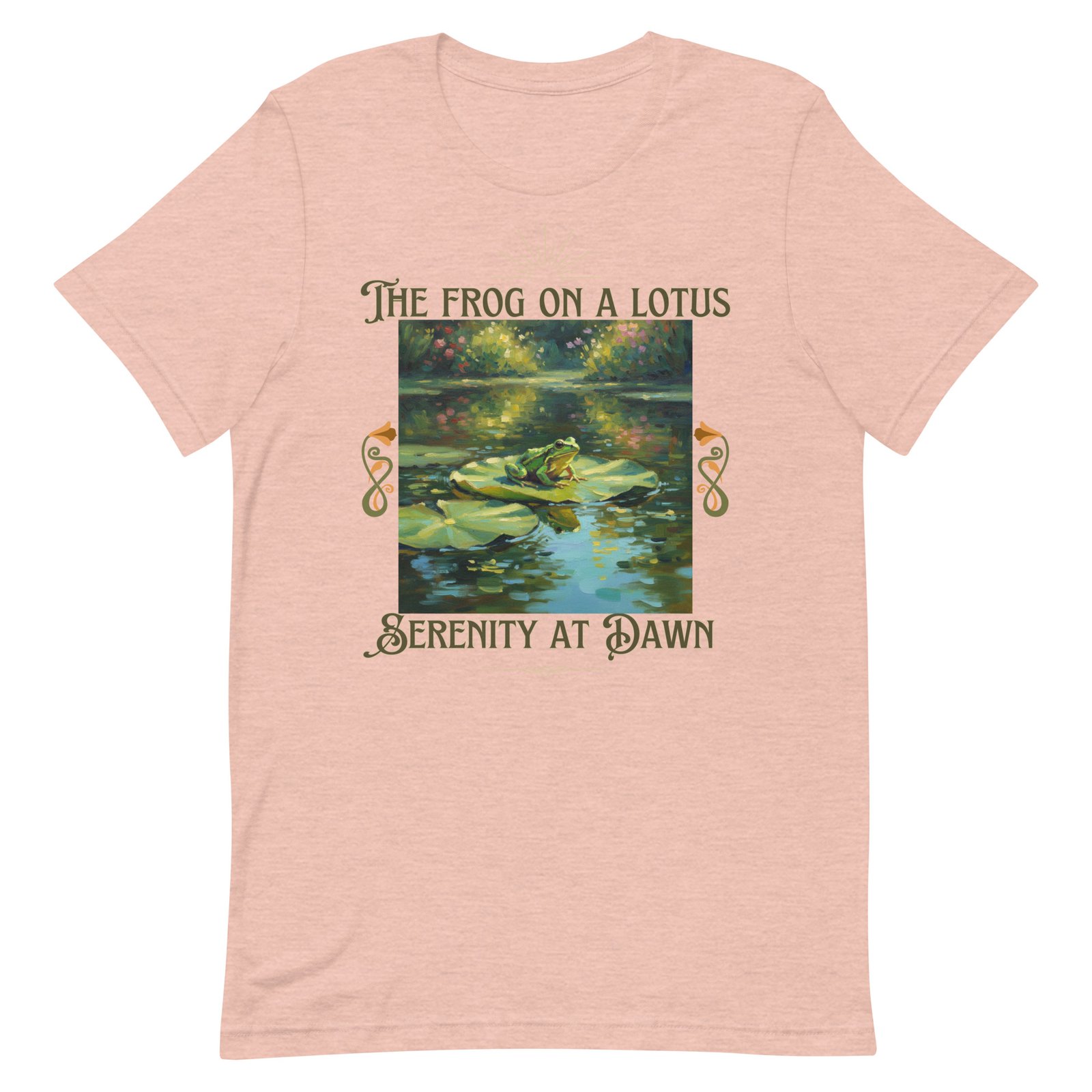 The Frog on a Lotus-Serenity at Dawn-Unisex t-shirt - Image 37