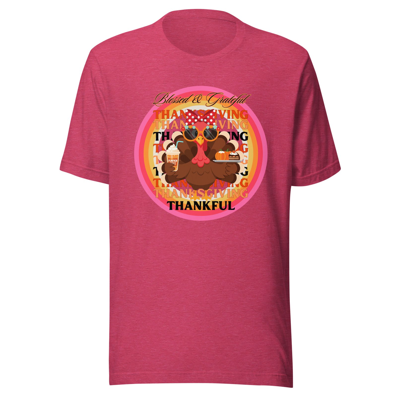 Blesses, Grateful and Thankful Thanksgiving Unisex t-shirt - Image 7