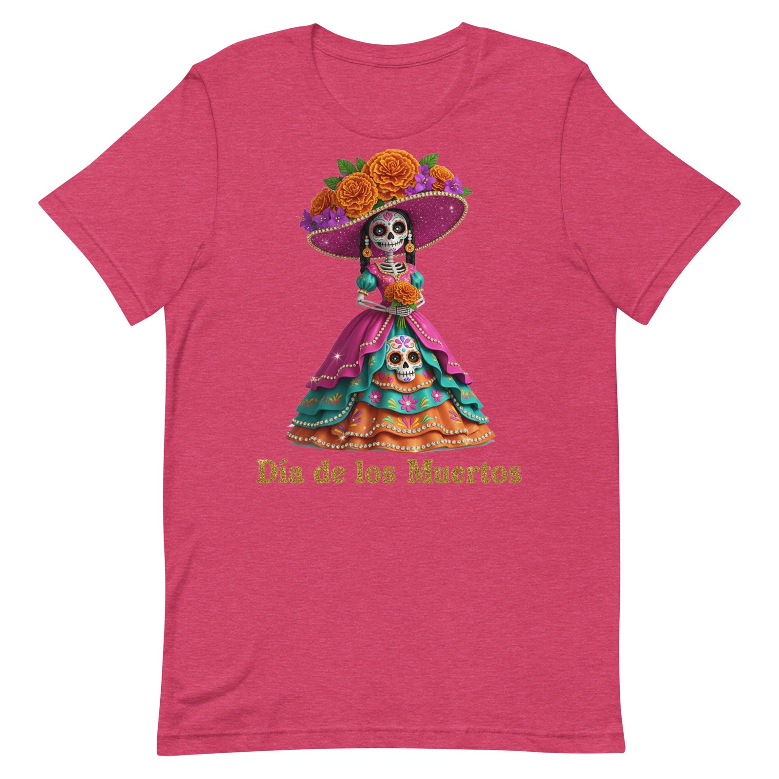 Dia de los Muertos Catrina Unisex t-shirt - Image 38