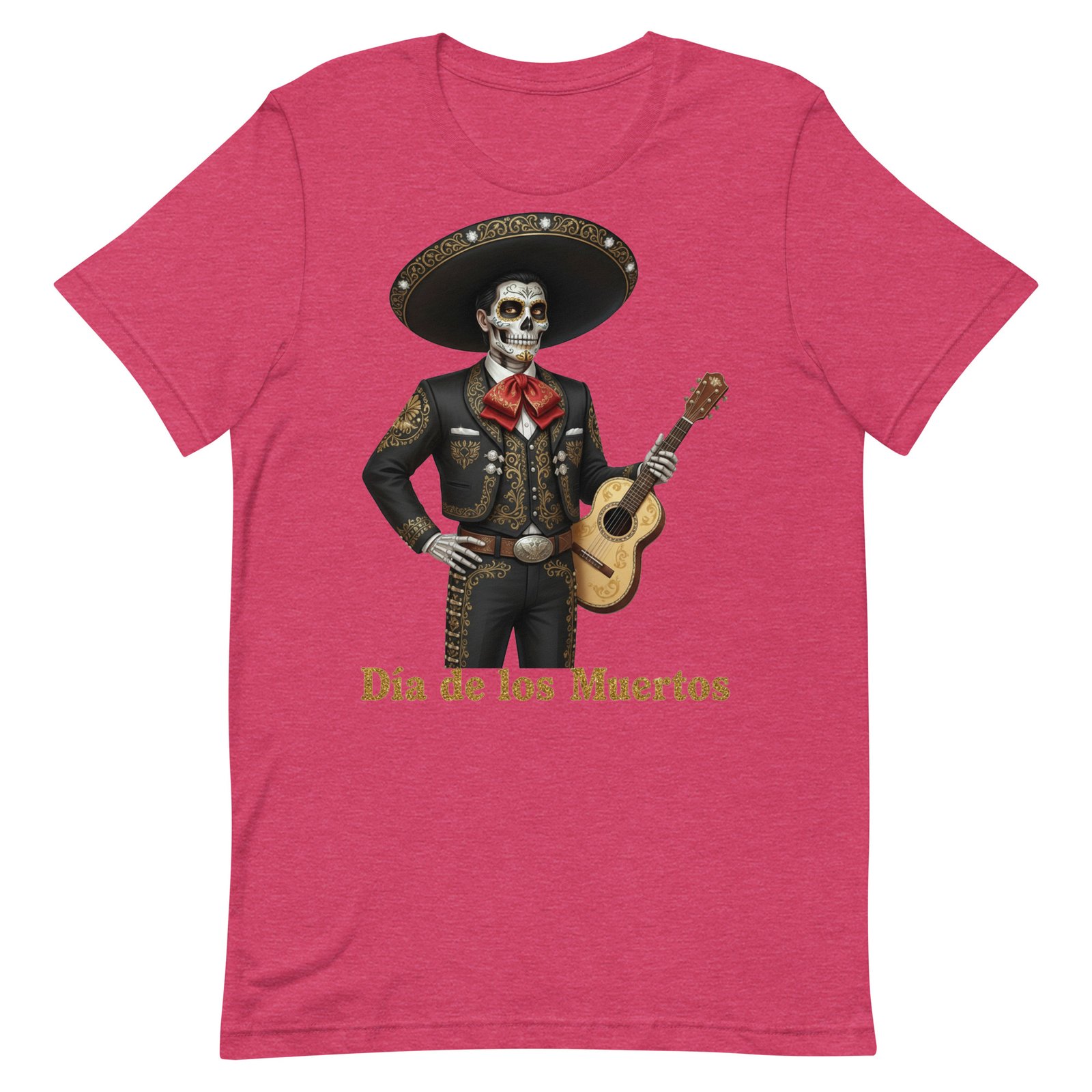 Catrin with guitar Dia de los Muertos Unisex t-shirt - Image 38