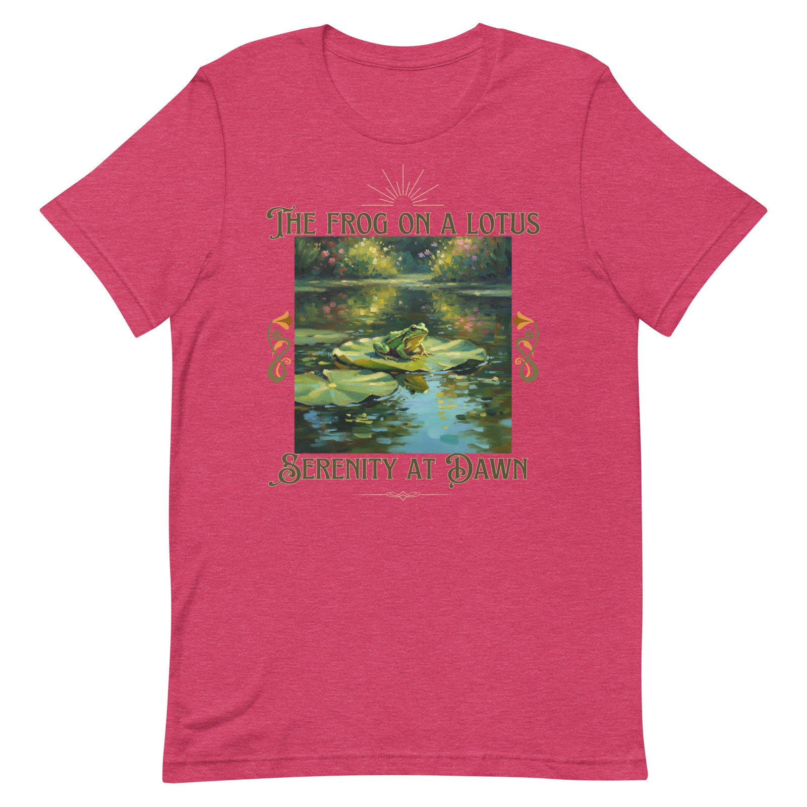 The Frog on a Lotus-Serenity at Dawn-Unisex t-shirt - Image 38