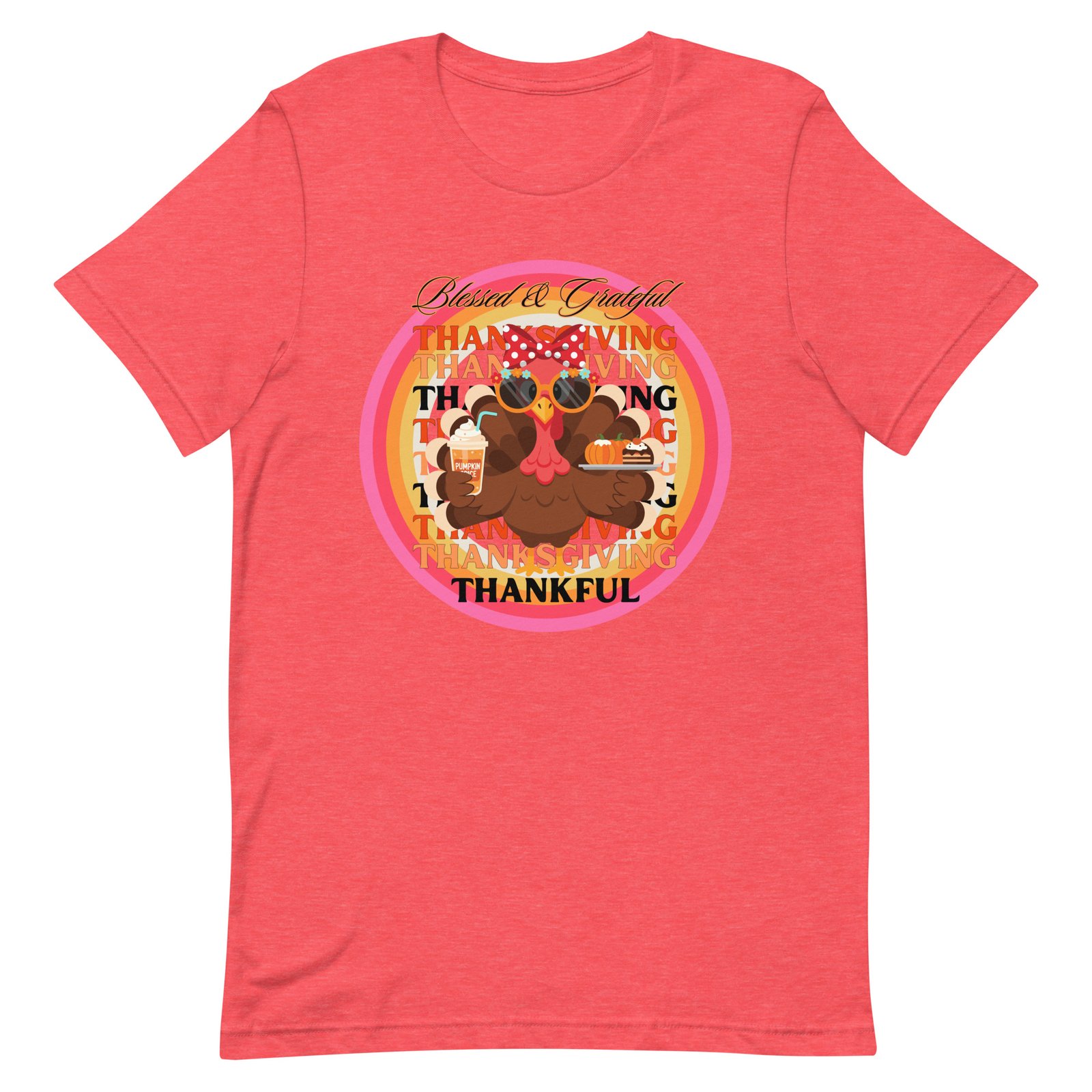 Blessed, Grateful and Thankful Thanksgiving Unisex t-shirt - Image 75