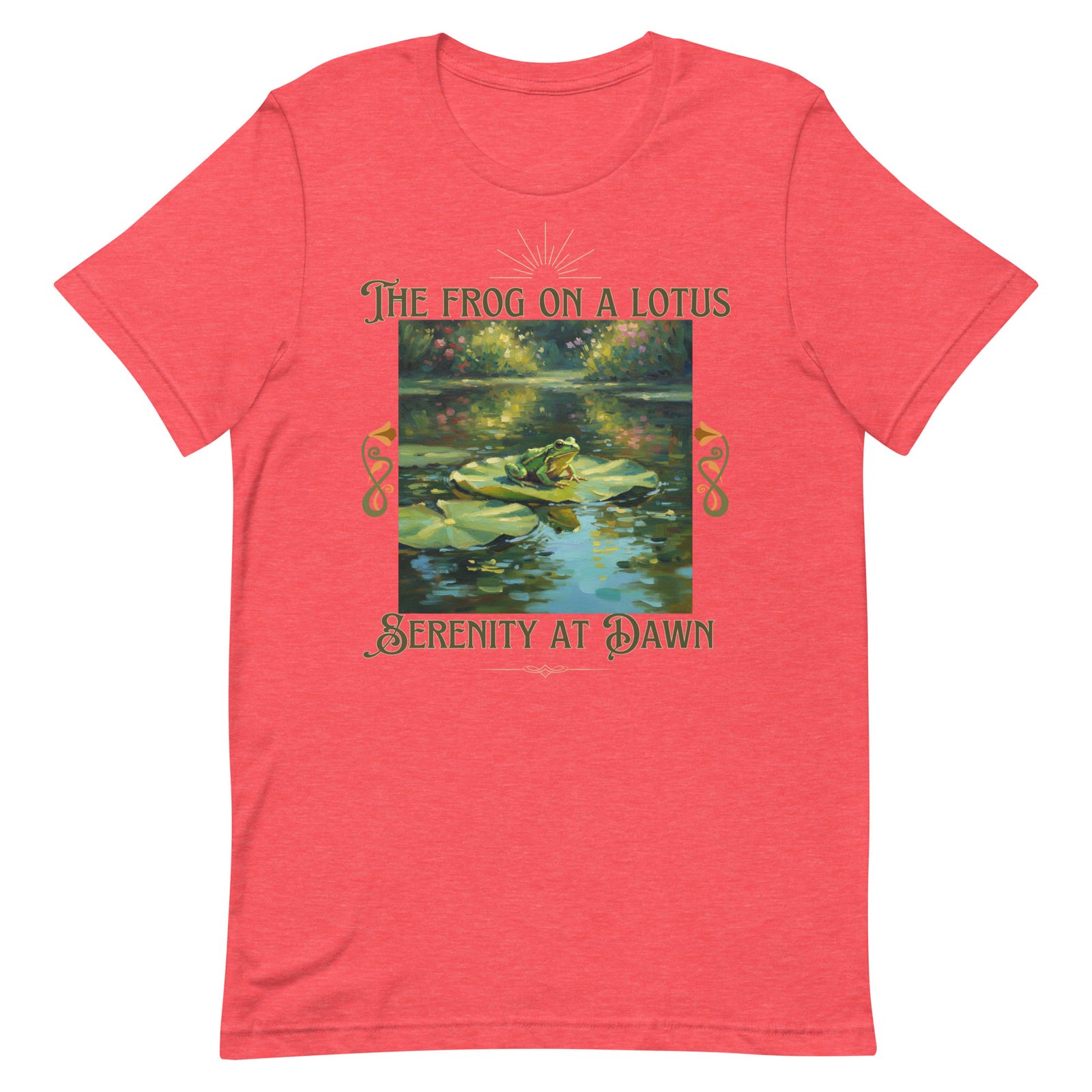 The Frog on a Lotus-Serenity at Dawn-Unisex t-shirt - Image 75