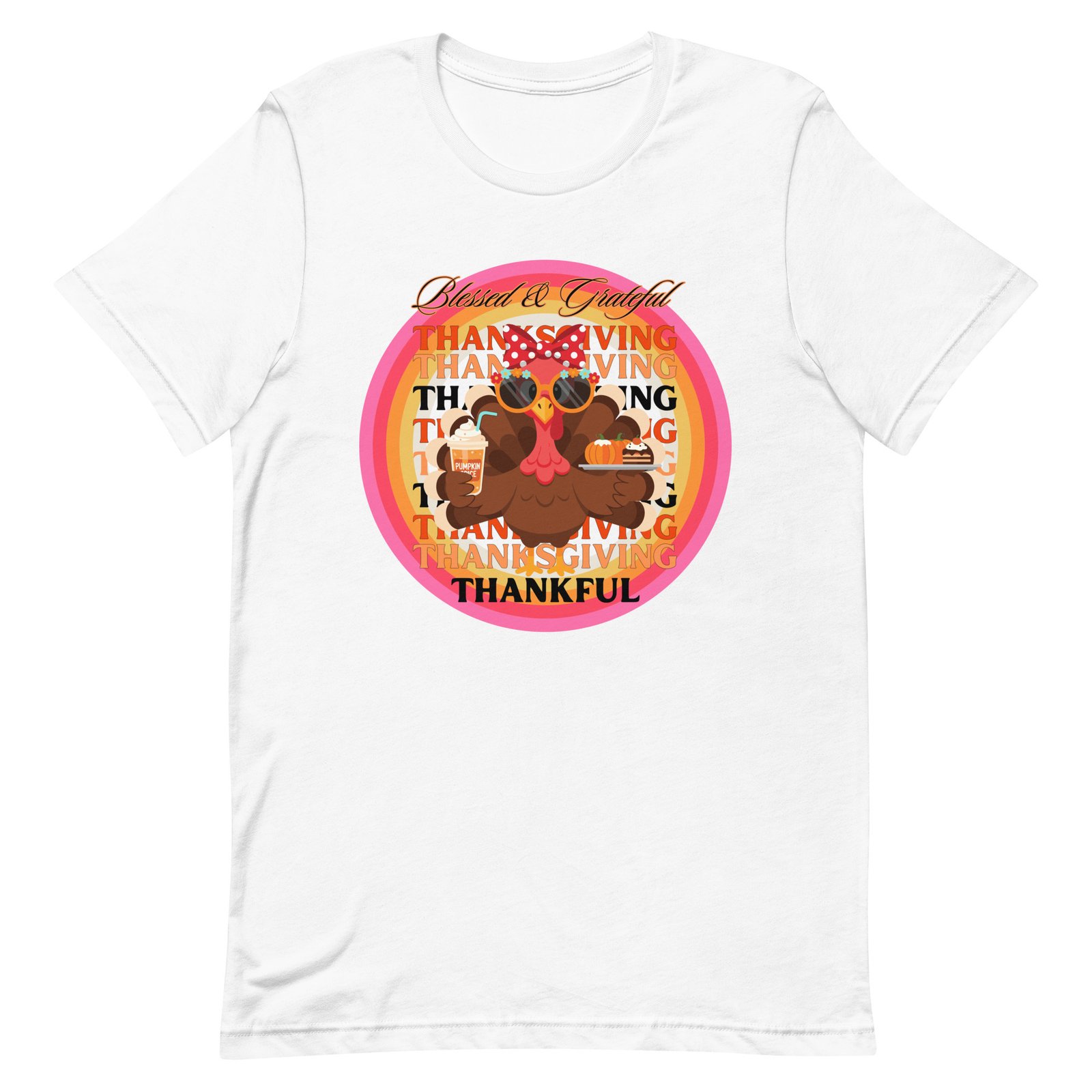 Blessed, Grateful and Thankful Thanksgiving Unisex t-shirt - Image 39