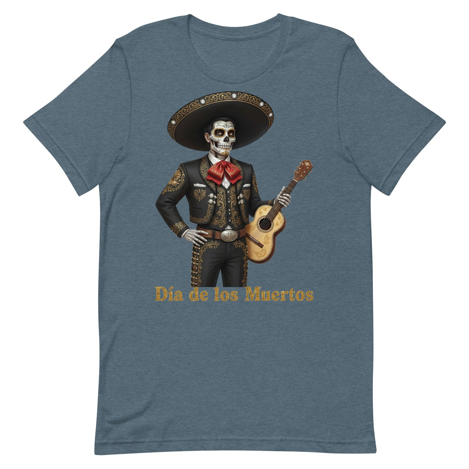 Catrin with guitar Dia de los Muertos Unisex t-shirt - Image 40