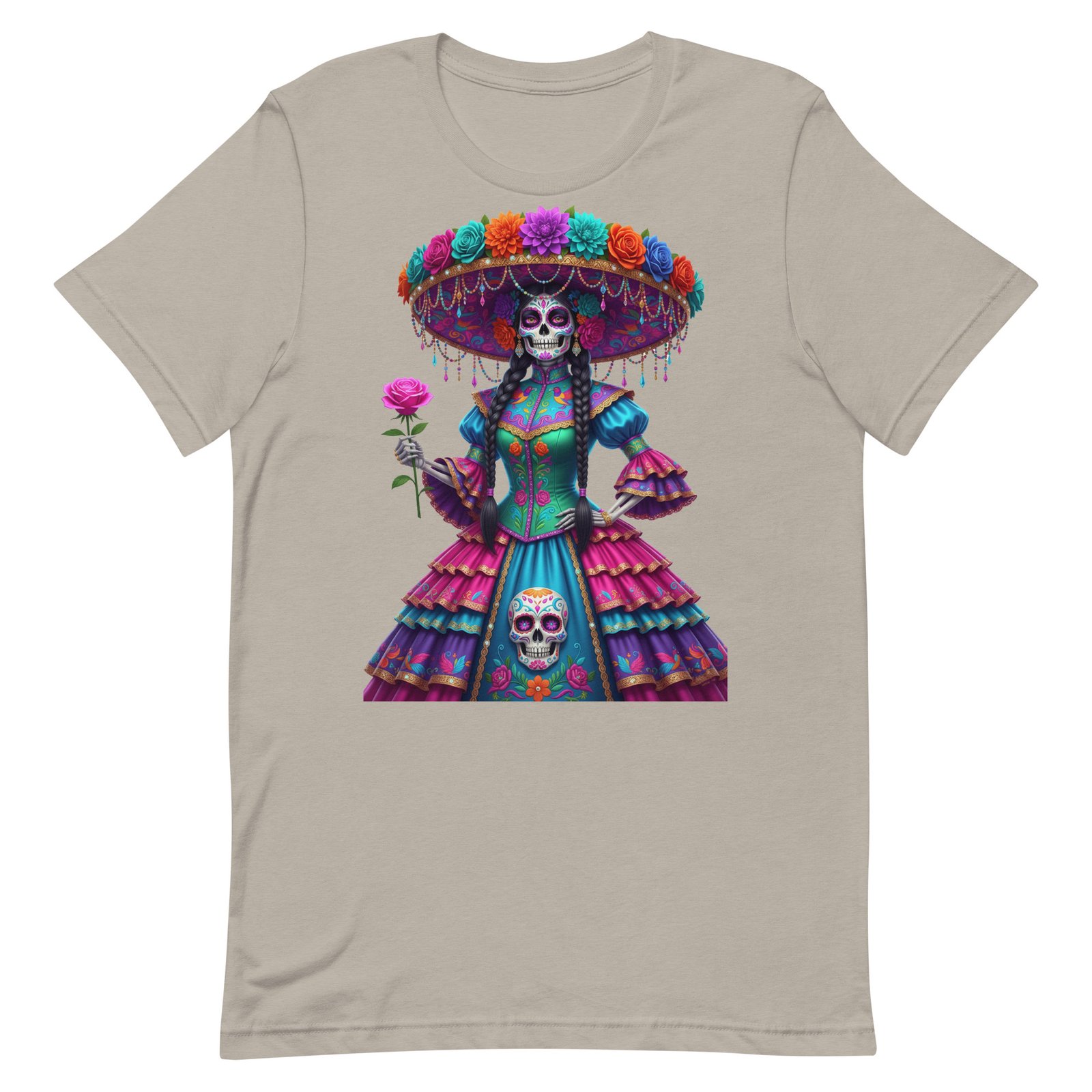 Catrina Dia de los Muertos Unisex t-shirt - Image 41