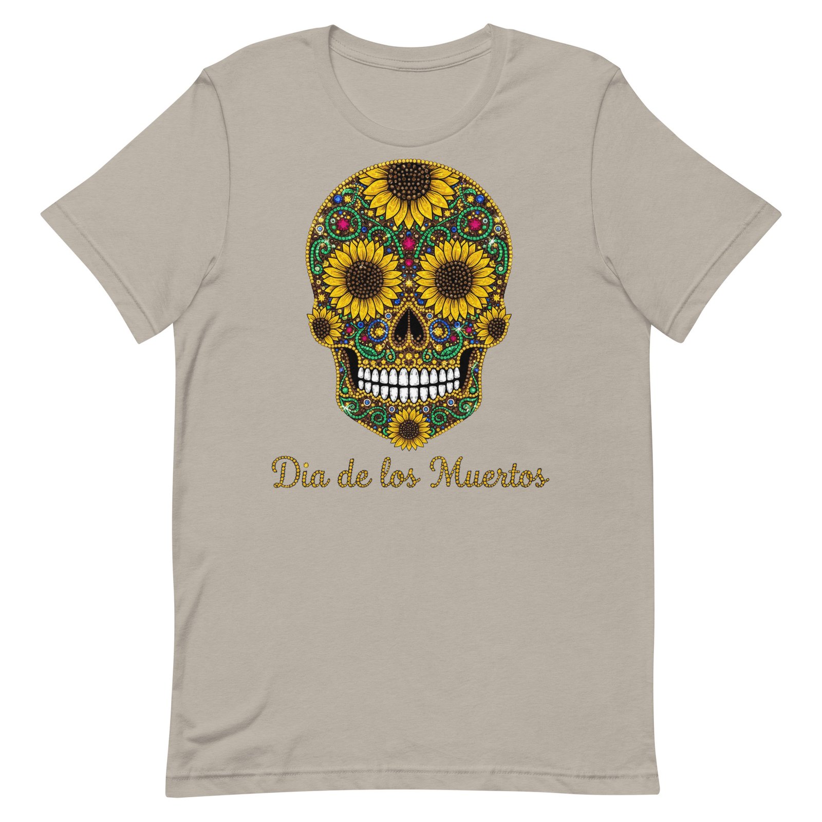 Dia de los Muertos Sunflower Skull Unisex t-shirt - Image 41