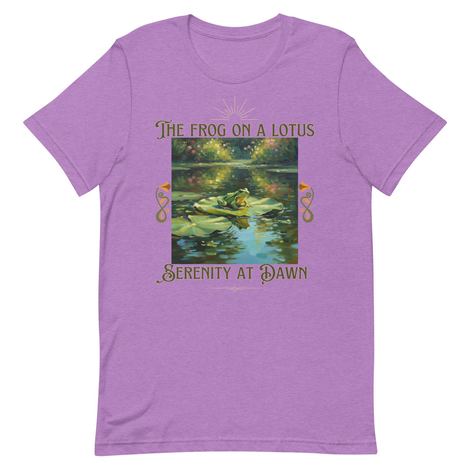 The Frog on a Lotus-Serenity at Dawn-Unisex t-shirt - Image 83
