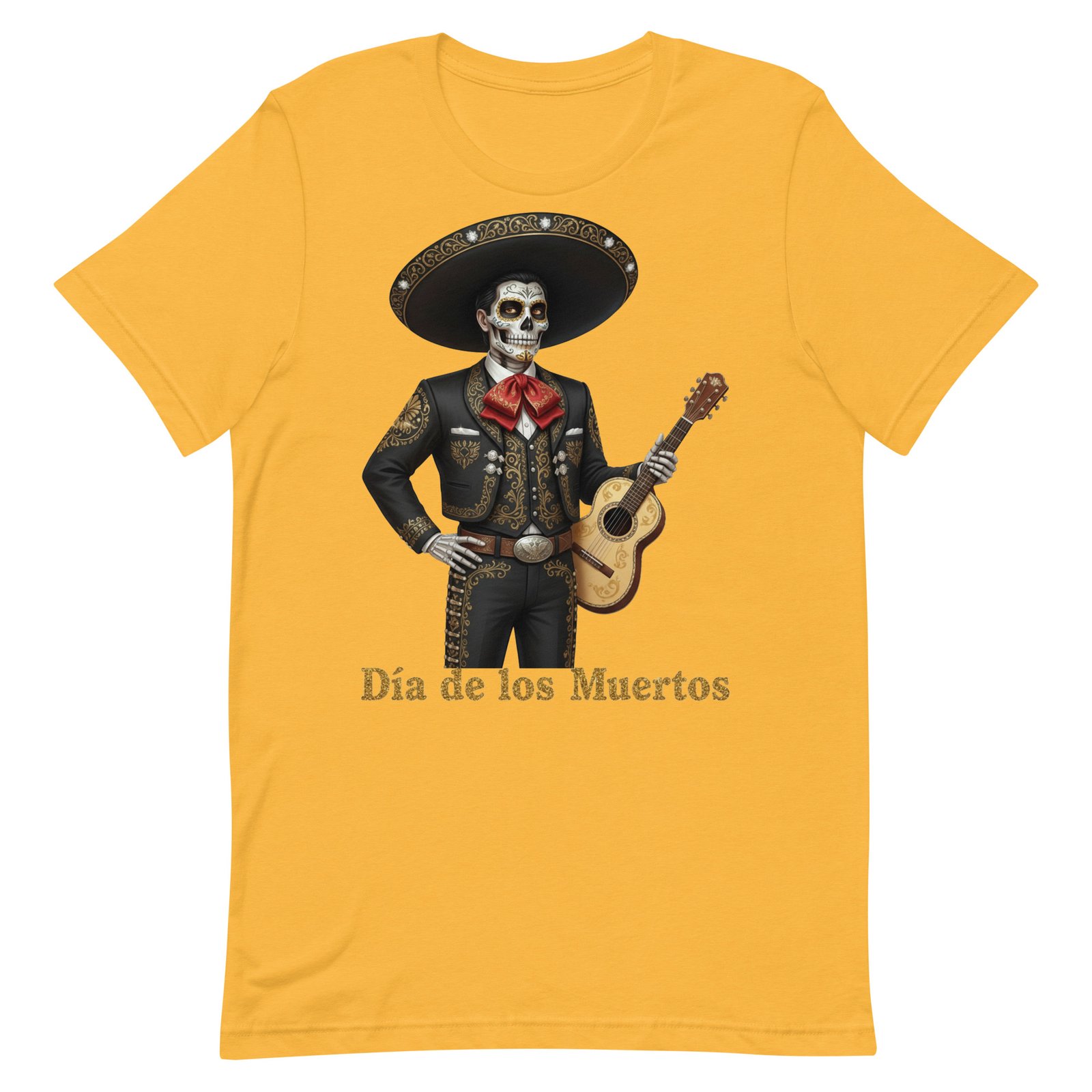 Catrin with guitar Dia de los Muertos Unisex t-shirt - Image 94