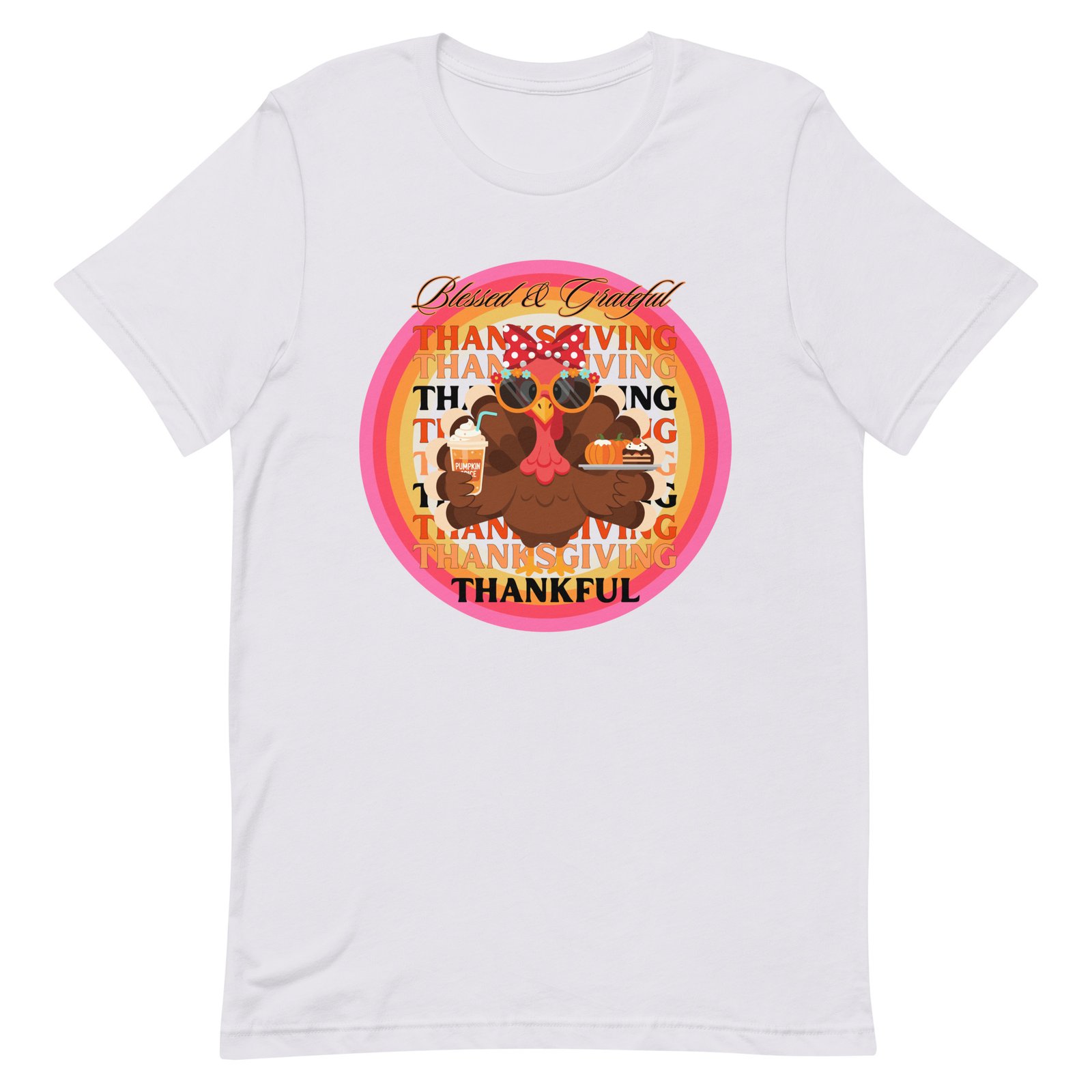 Blessed, Grateful and Thankful Thanksgiving Unisex t-shirt - Image 44