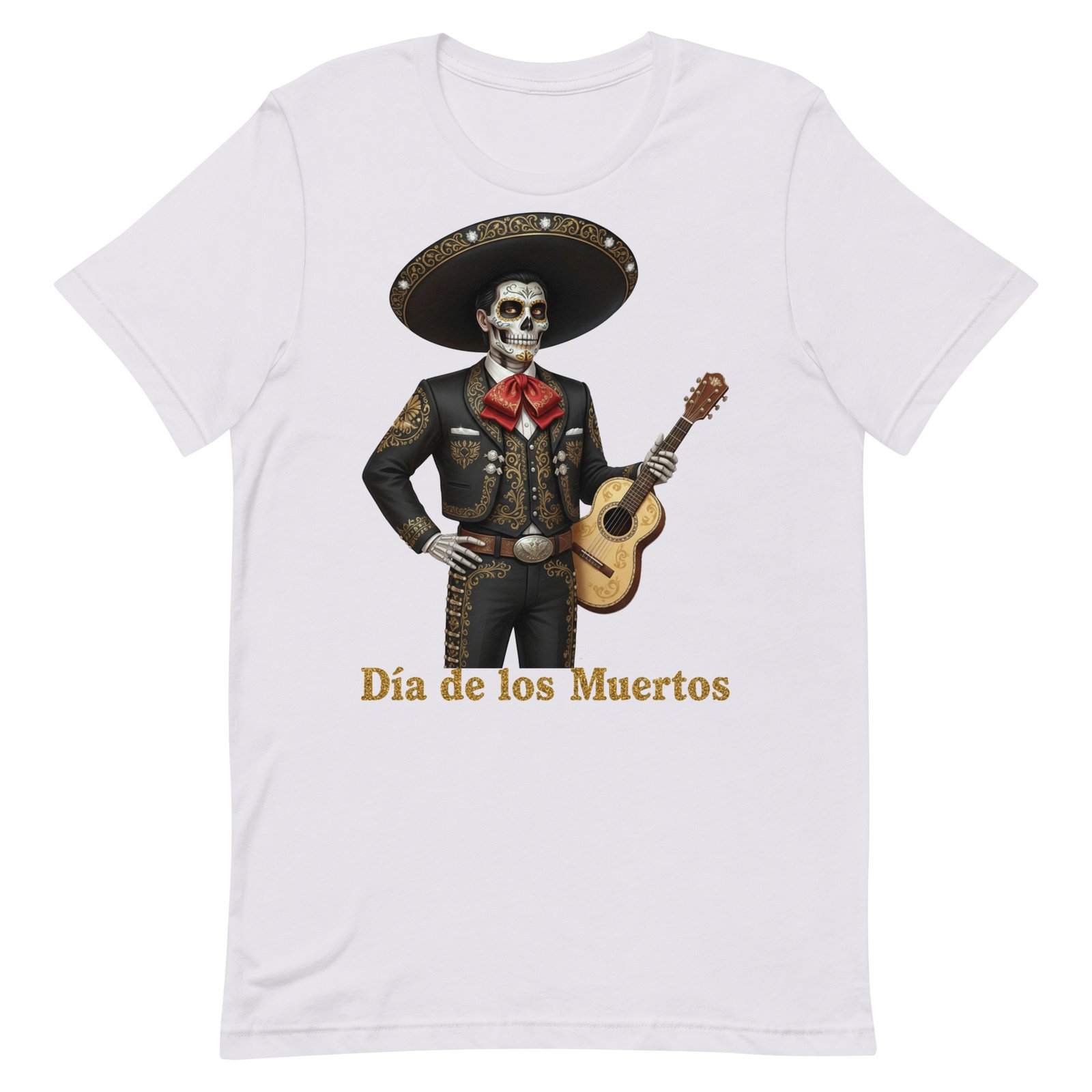 Catrin with guitar Dia de los Muertos Unisex t-shirt - Image 44