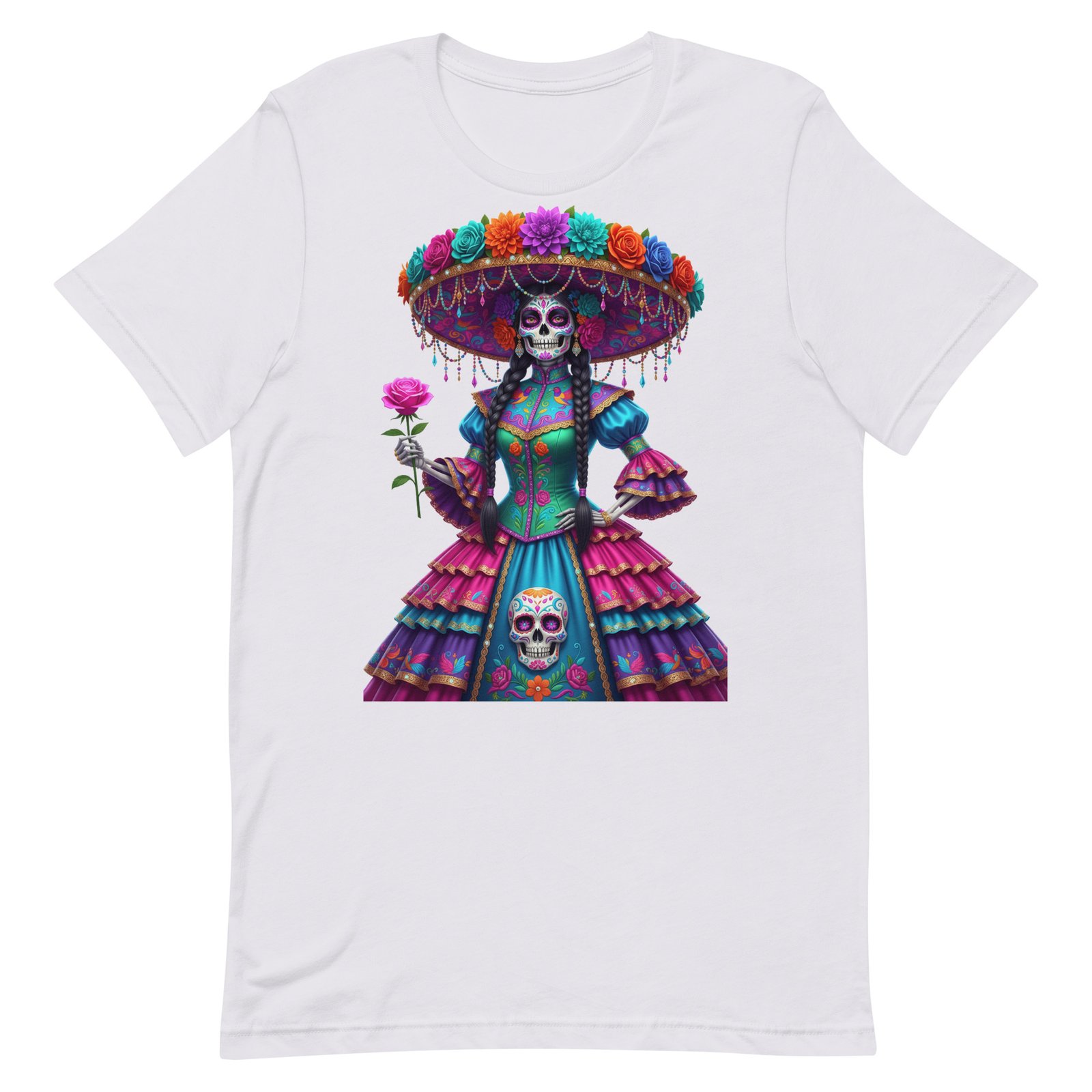 Catrina Dia de los Muertos Unisex t-shirt - Image 44