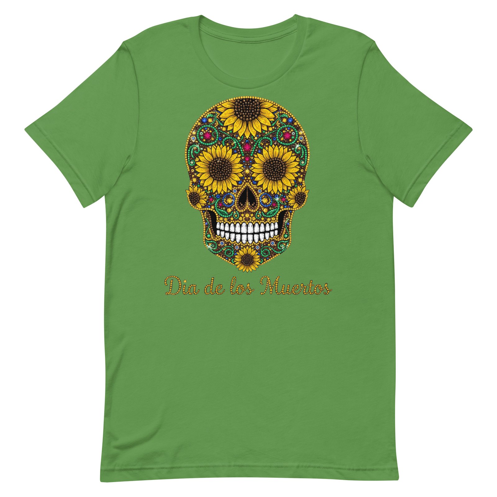 Dia de los Muertos Sunflower Skull Unisex t-shirt - Image 45
