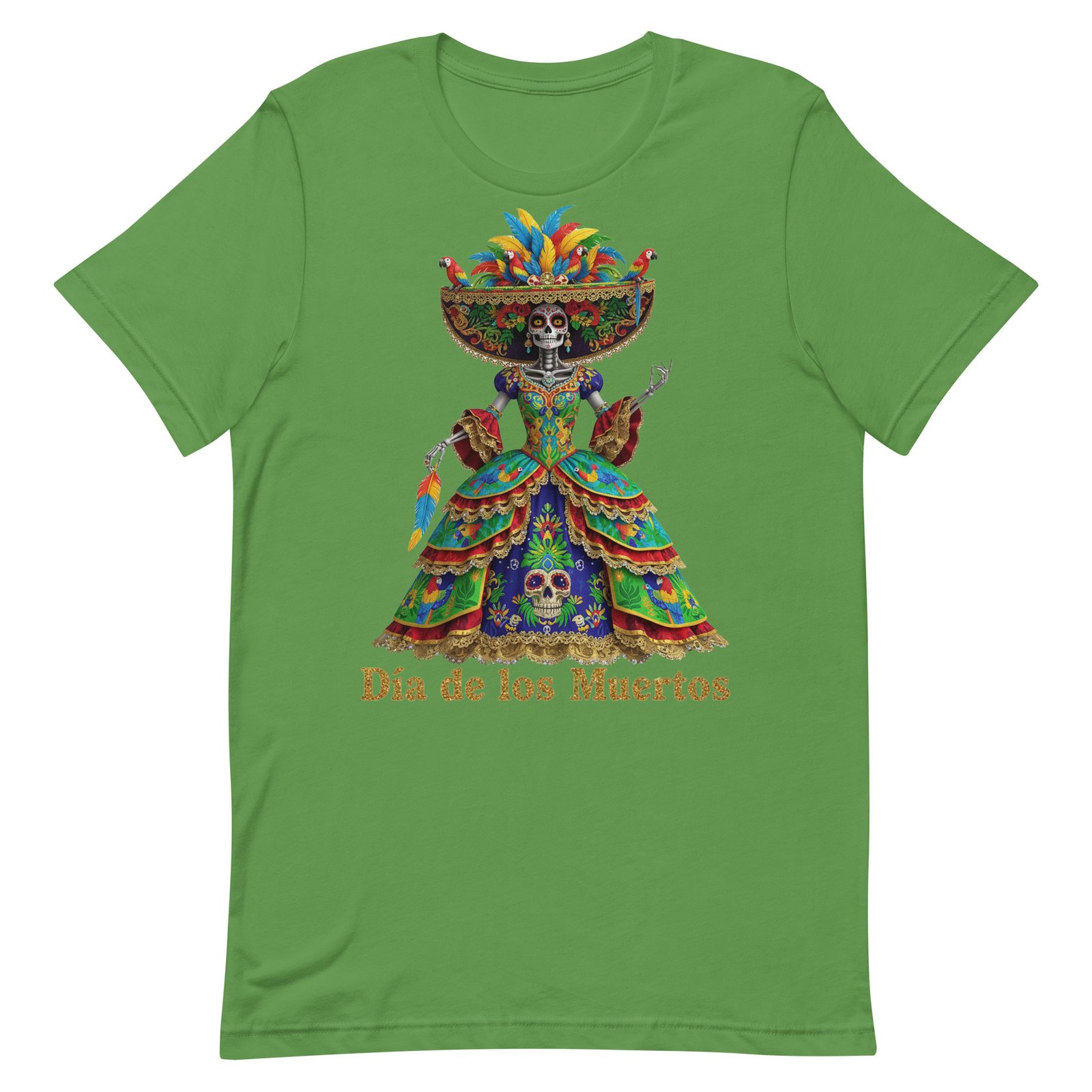 Dia de los Muertos Peacock theme Unisex t-shirt - Image 45