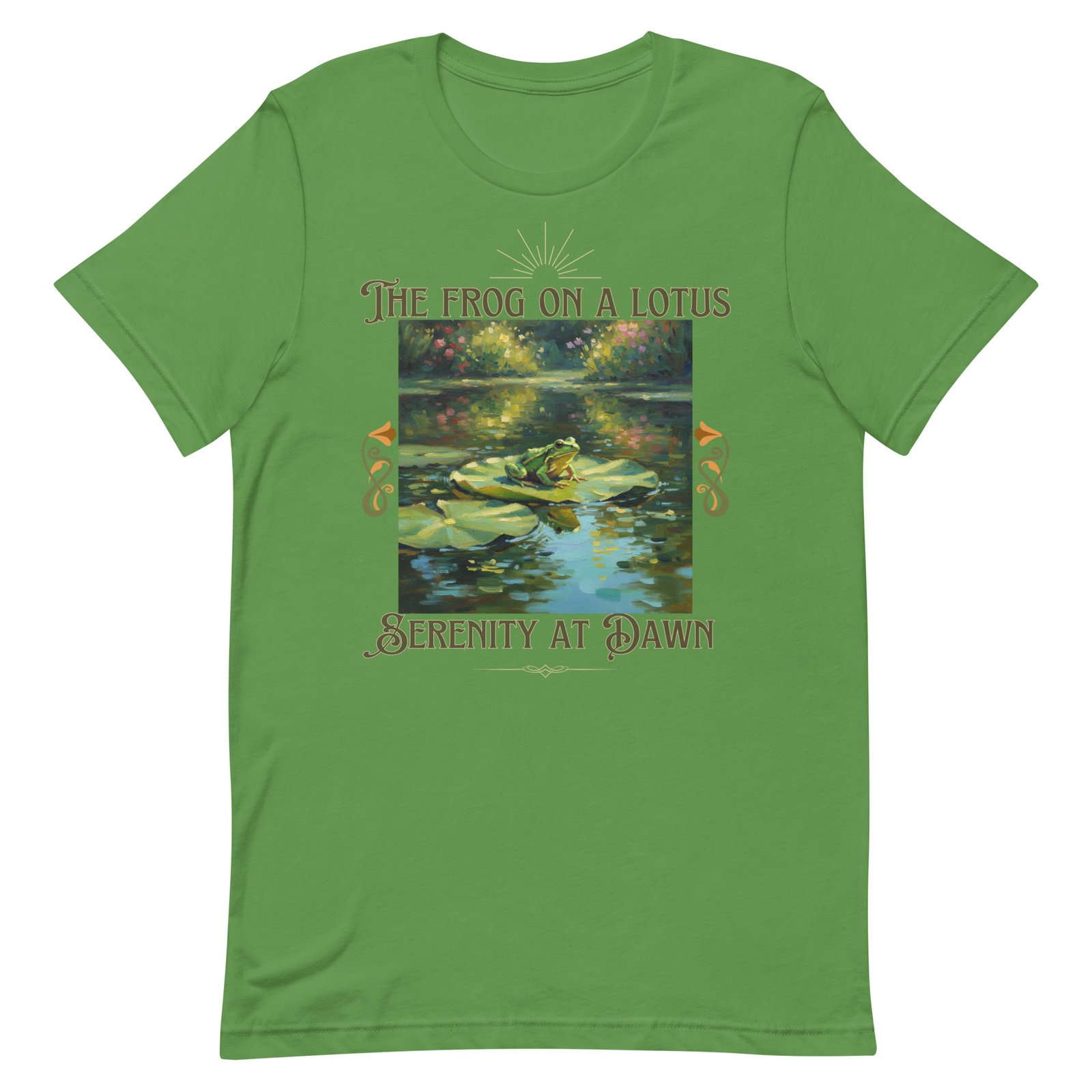 The Frog on a Lotus-Serenity at Dawn-Unisex t-shirt - Image 45