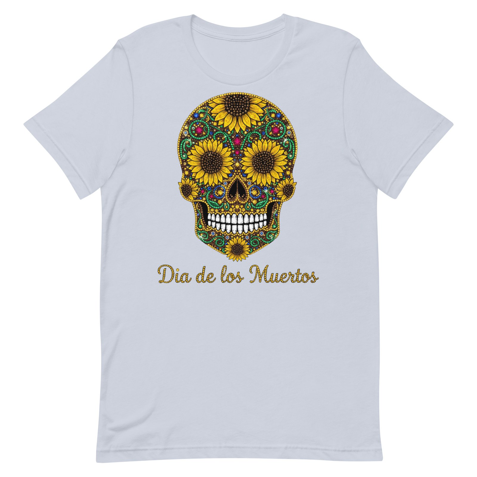 Dia de los Muertos Sunflower Skull Unisex t-shirt - Image 46