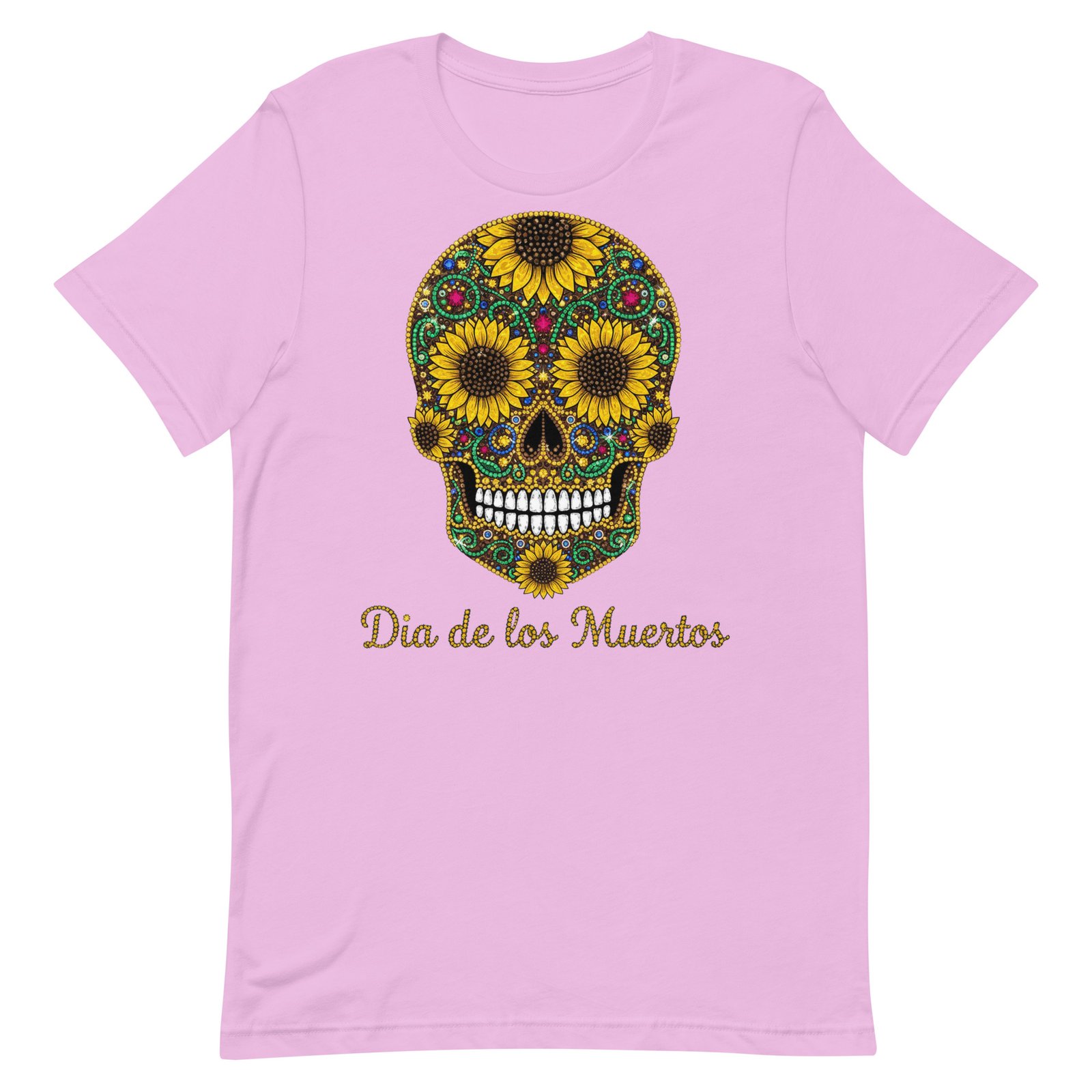 Dia de los Muertos Sunflower Skull Unisex t-shirt - Image 47