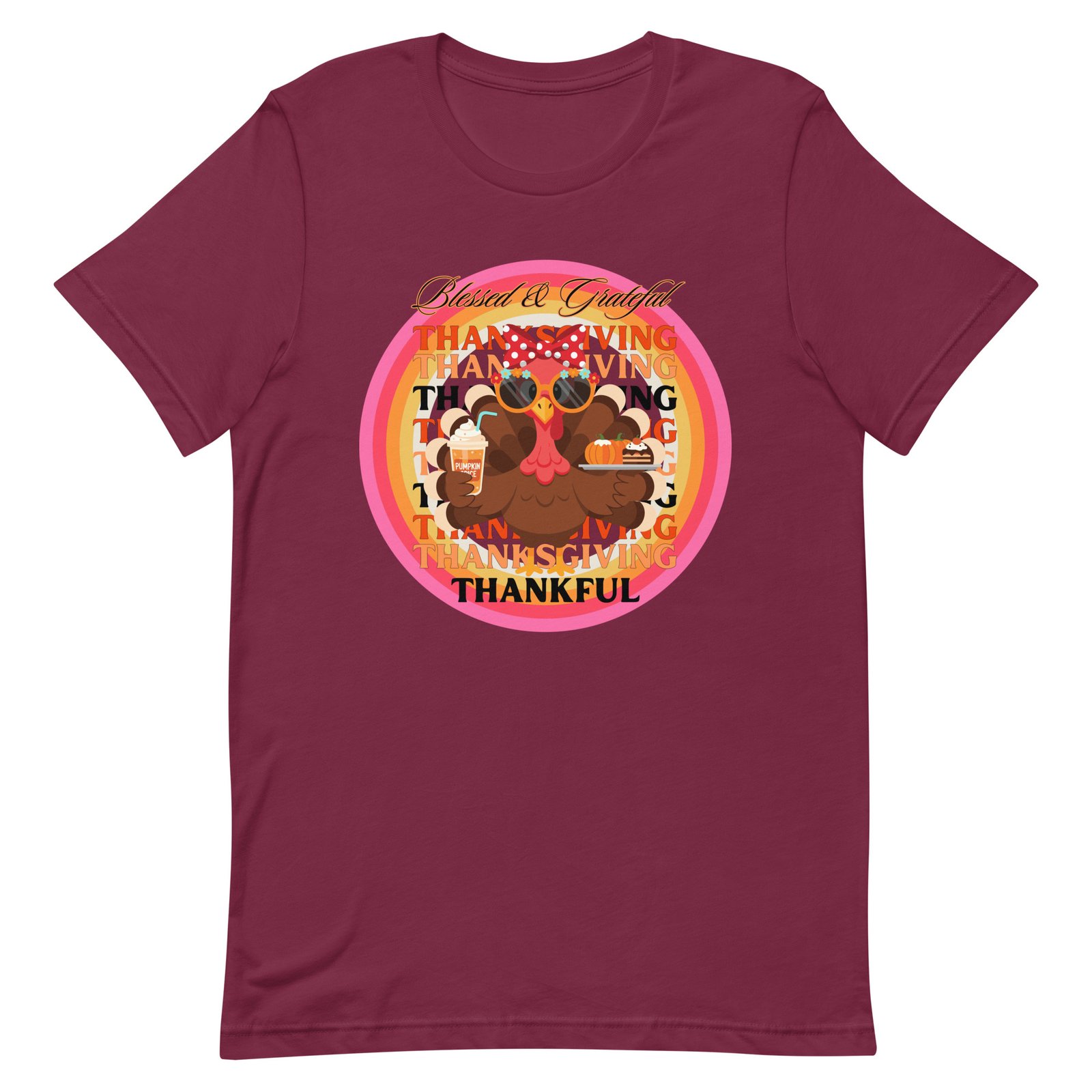 Blessed, Grateful and Thankful Thanksgiving Unisex t-shirt - Image 48