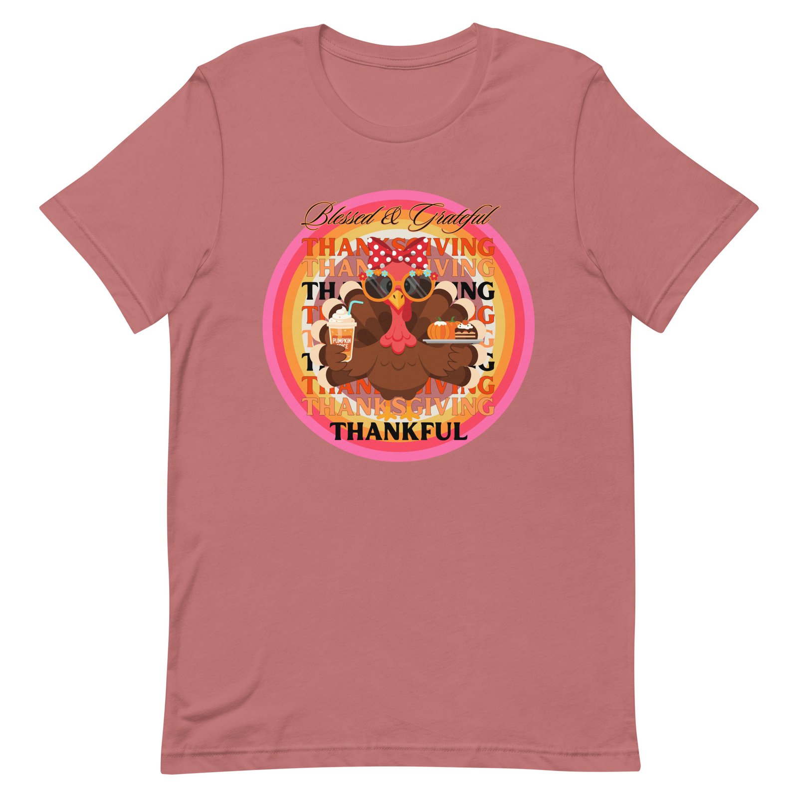 Blessed, Grateful and Thankful Thanksgiving Unisex t-shirt - Image 49