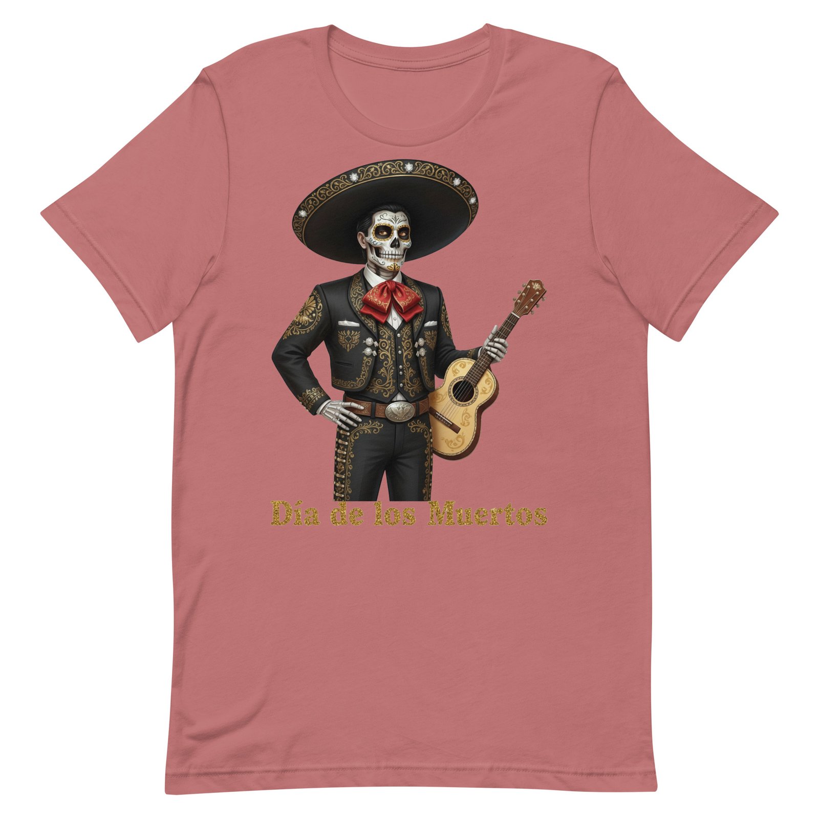 Catrin with guitar Dia de los Muertos Unisex t-shirt - Image 49