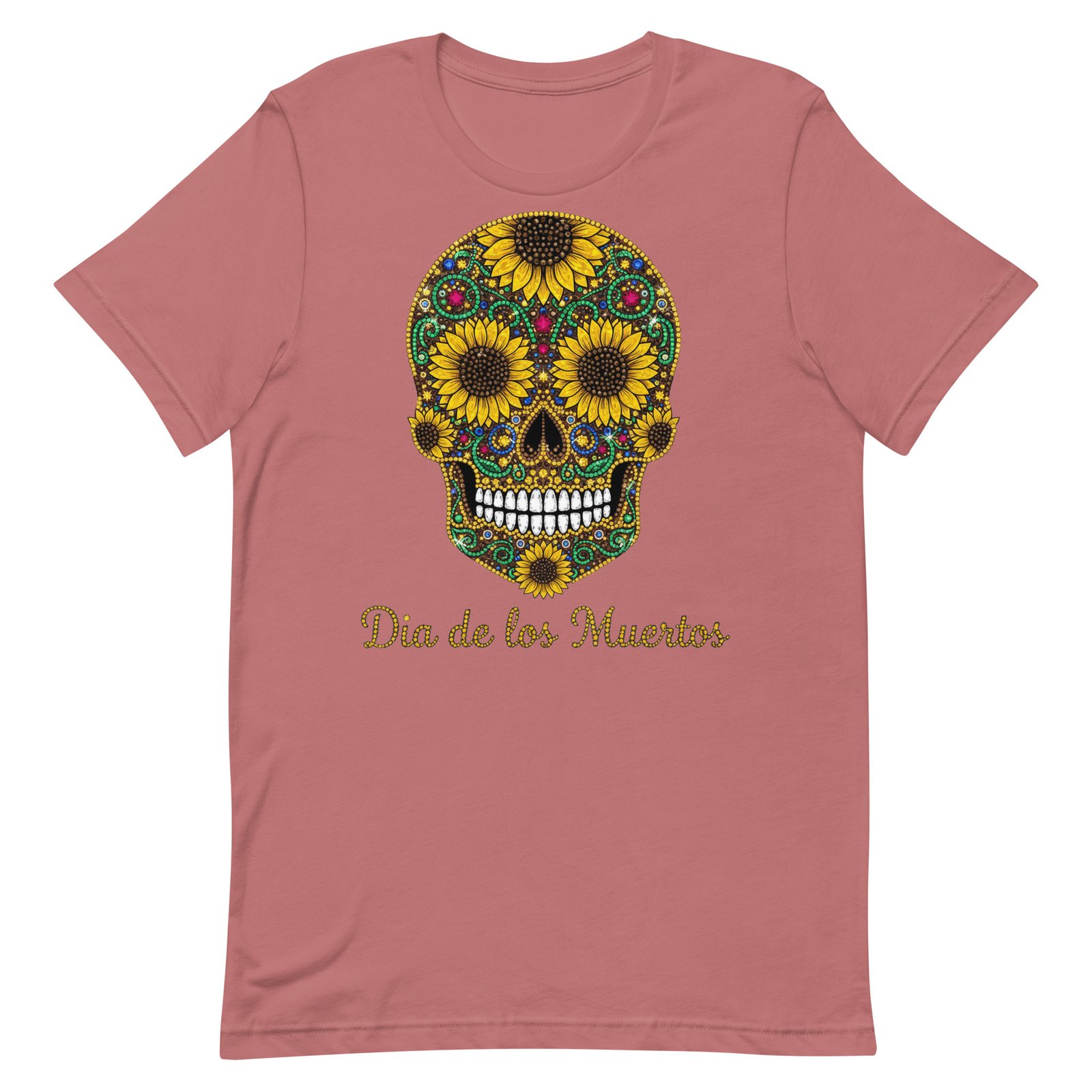 Dia de los Muertos Sunflower Skull Unisex t-shirt - Image 49