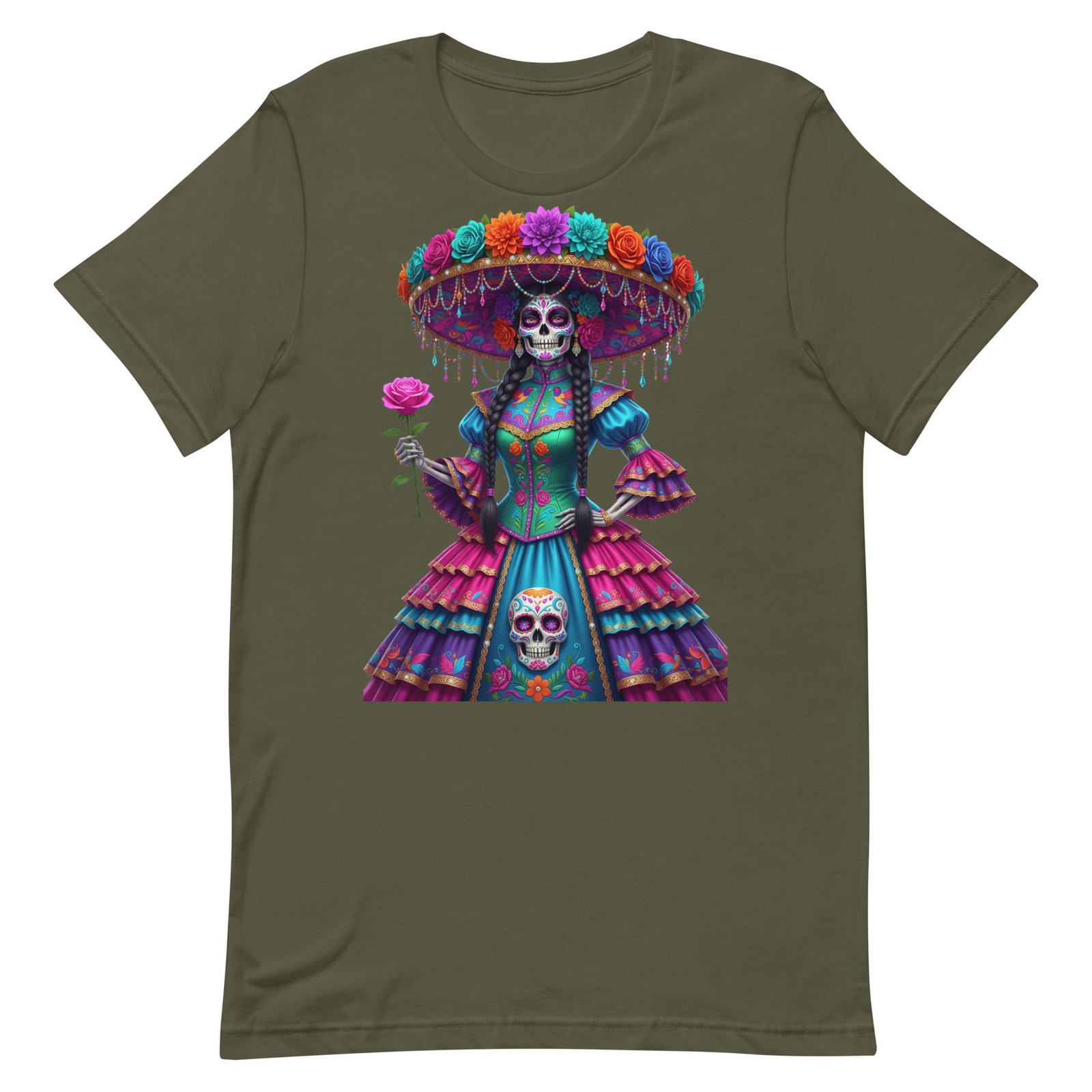 Catrina Dia de los Muertos Unisex t-shirt - Image 50