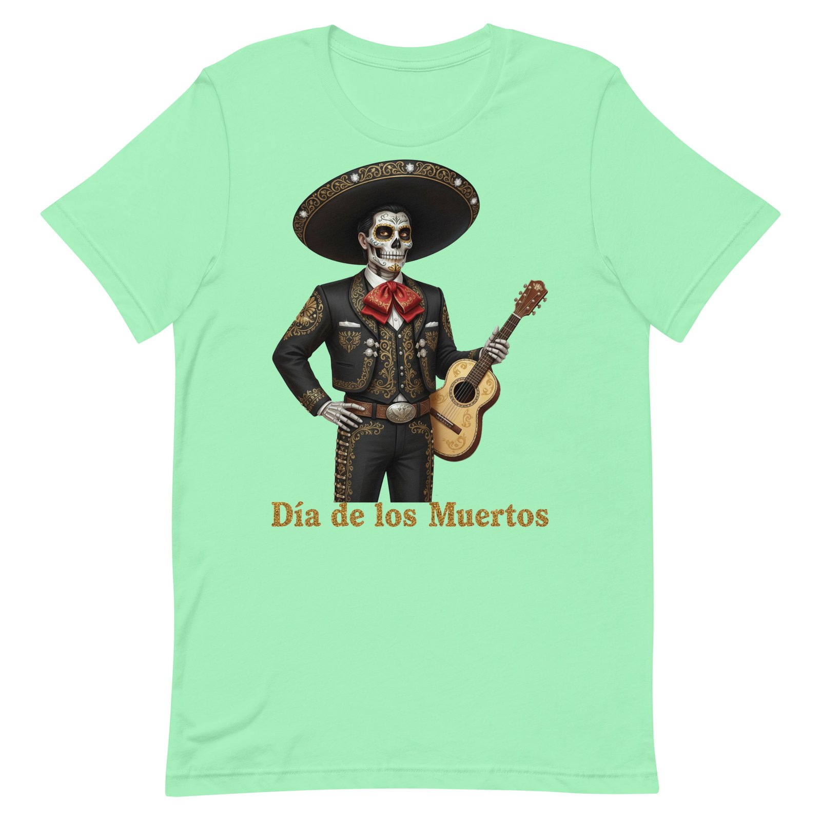 Catrin with guitar Dia de los Muertos Unisex t-shirt - Image 88
