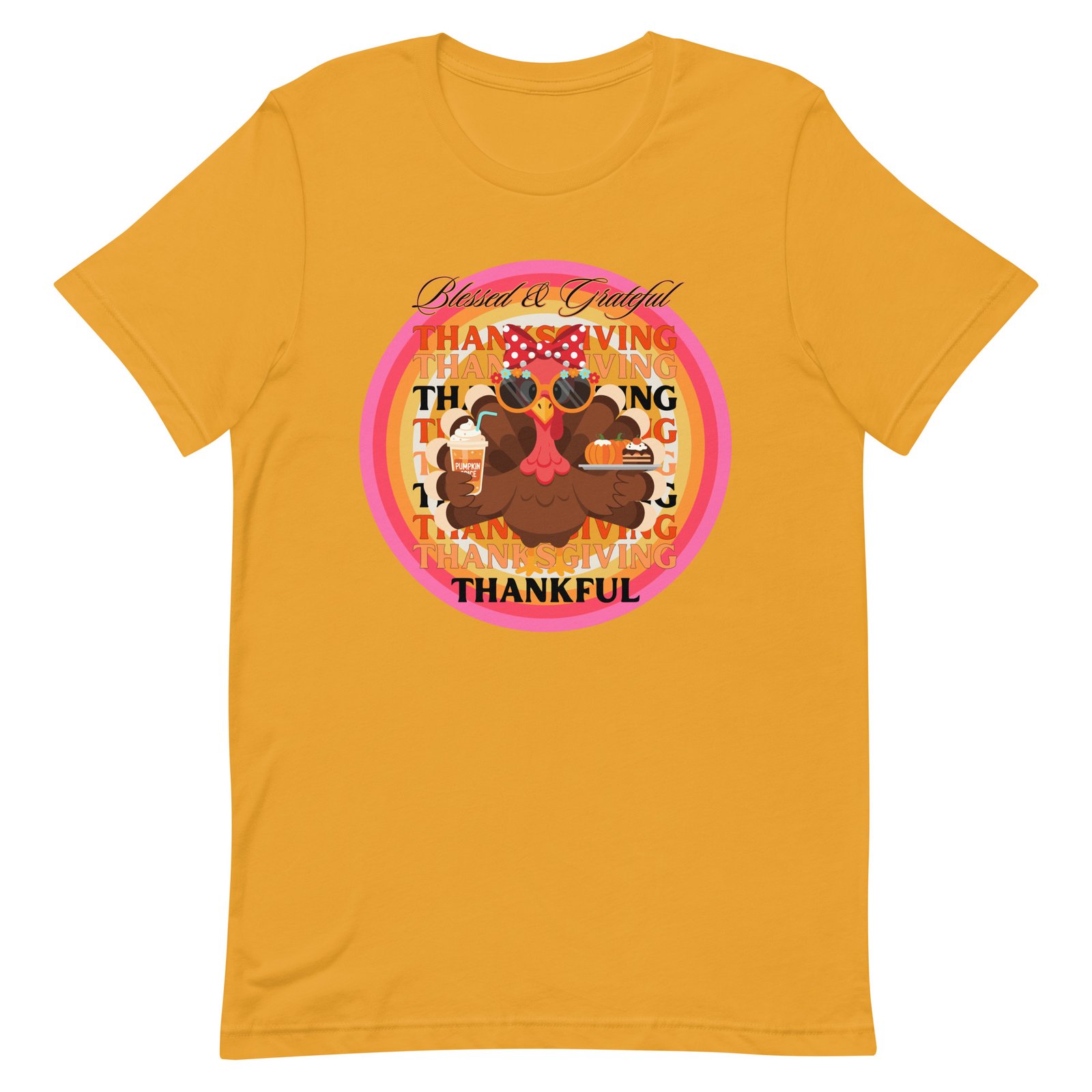 Blessed, Grateful and Thankful Thanksgiving Unisex t-shirt - Image 51