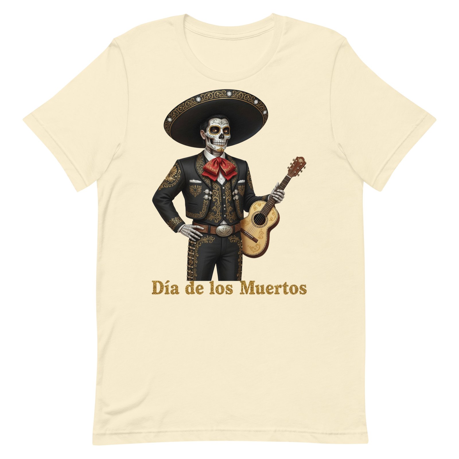Catrin with guitar Dia de los Muertos Unisex t-shirt - Image 52